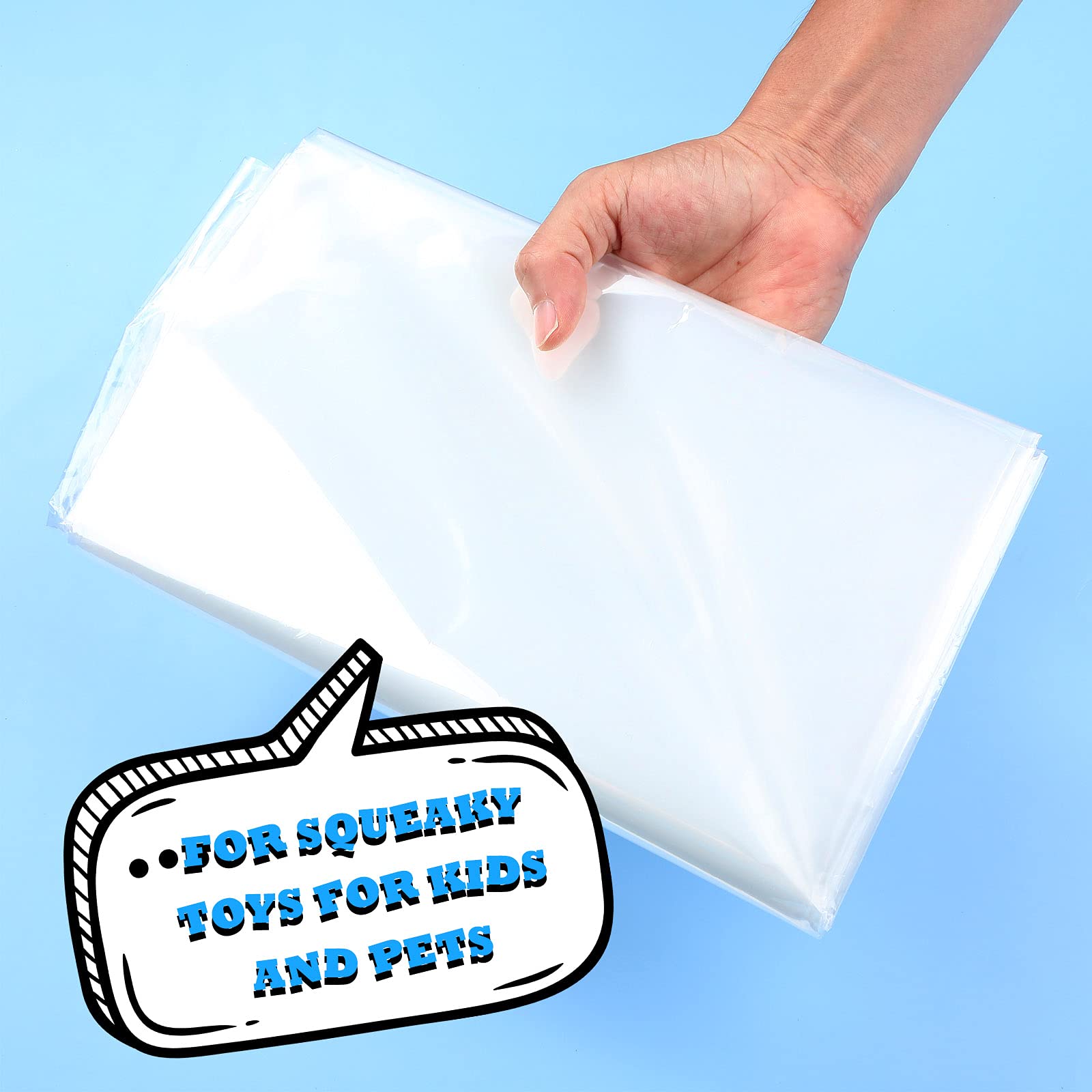 1 Yard Crinkle Paper for Baby Toys & Pet Supplies - Noise Making Plastic Film for Dog & Cat Toys - Perfect for Sensory Play, DIY Projects, and Interactive Pet Enrichment