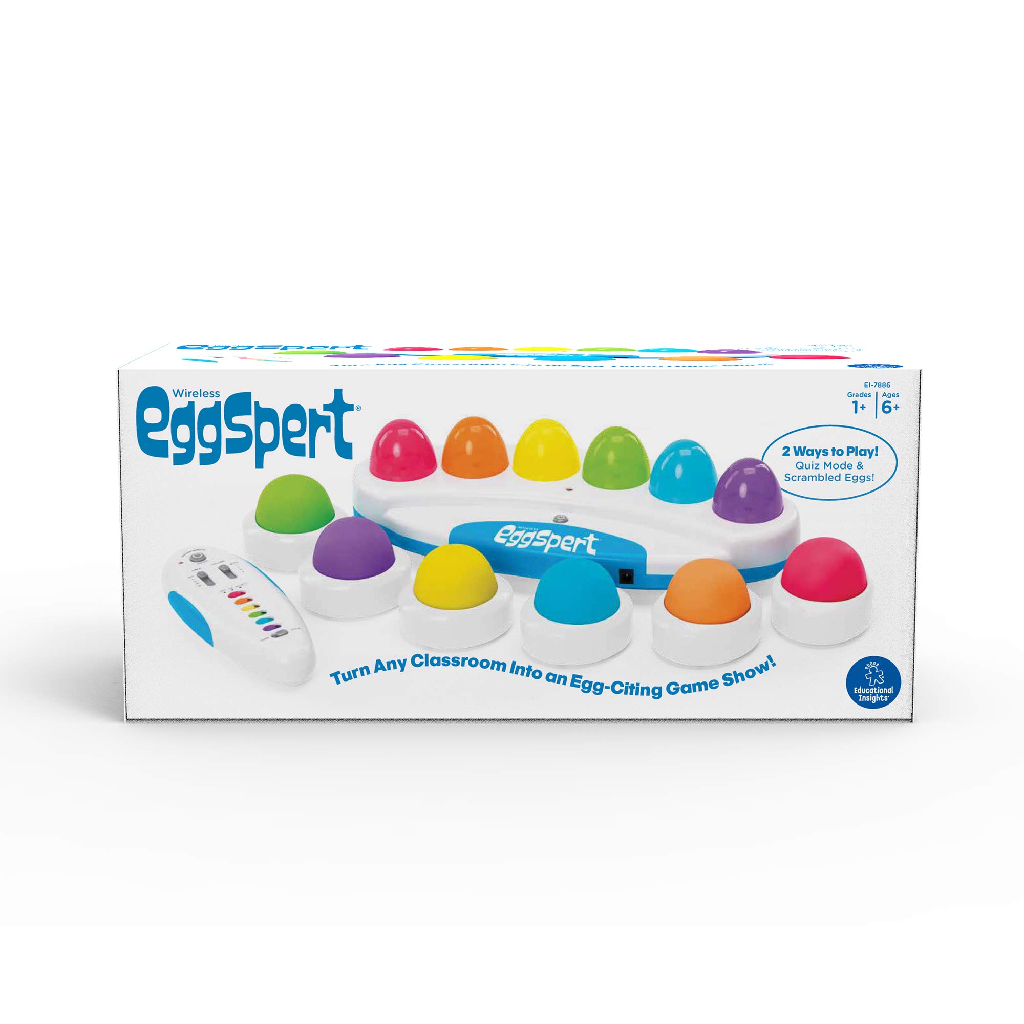 Educational Insights Wireless Eggspert 2.4 GHz Classroom Game System with Buzzers - Fun Interactive Learning Tool for Teachers & Students - Perfect for Quiz Games, Team Activities & Back to School Supplies