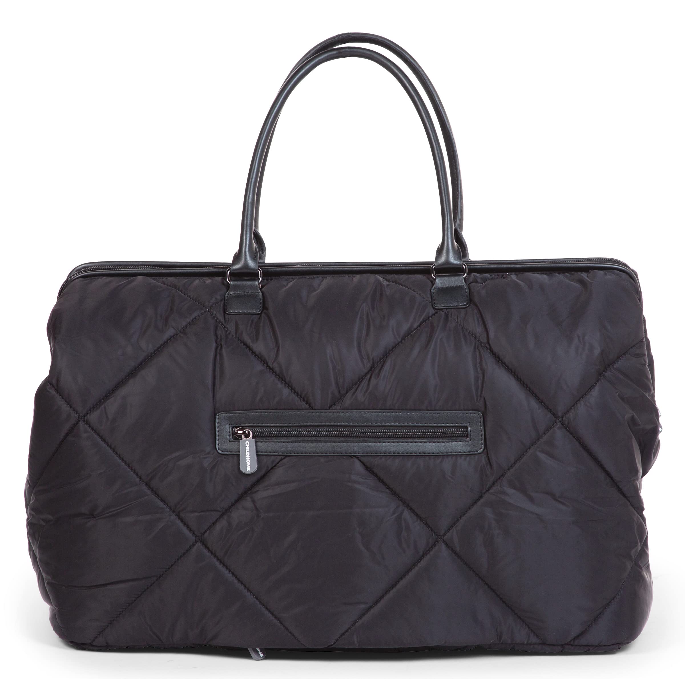 **The Original Mommy Bag by Childhome - Large Baby Diaper Bag & Hospital Bag for Moms, Spacious Tote for Travel & Essentials, Pregnancy Must-Haves (Puffered Black) - Perfect for Newborn Care, Maternity Trips & Everyday Use**