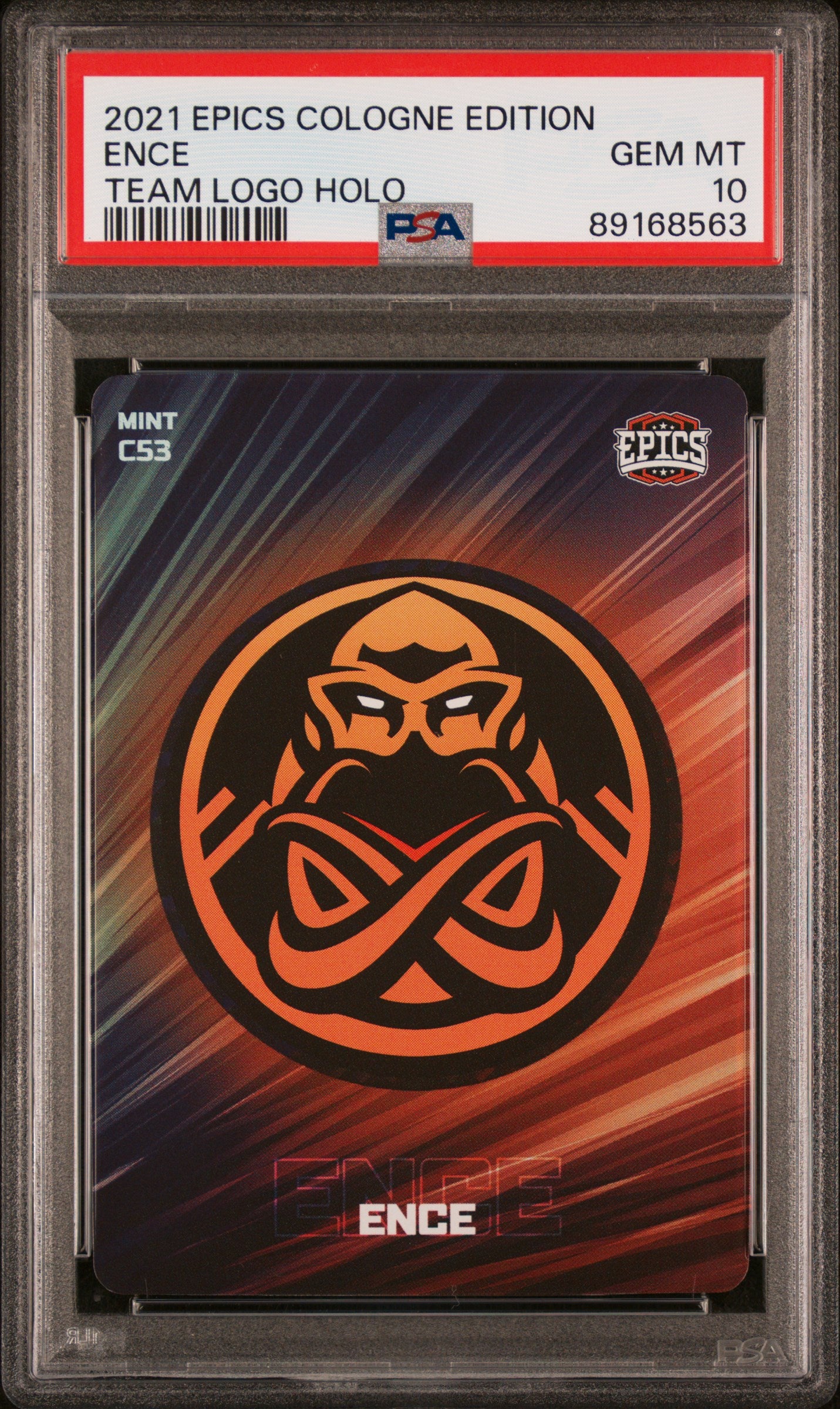 PSA 10 Ence #C53 Team Logo Holo 2021 Epics Cologne Edition - Rare Esports Trading Card for Collectors & Gamers