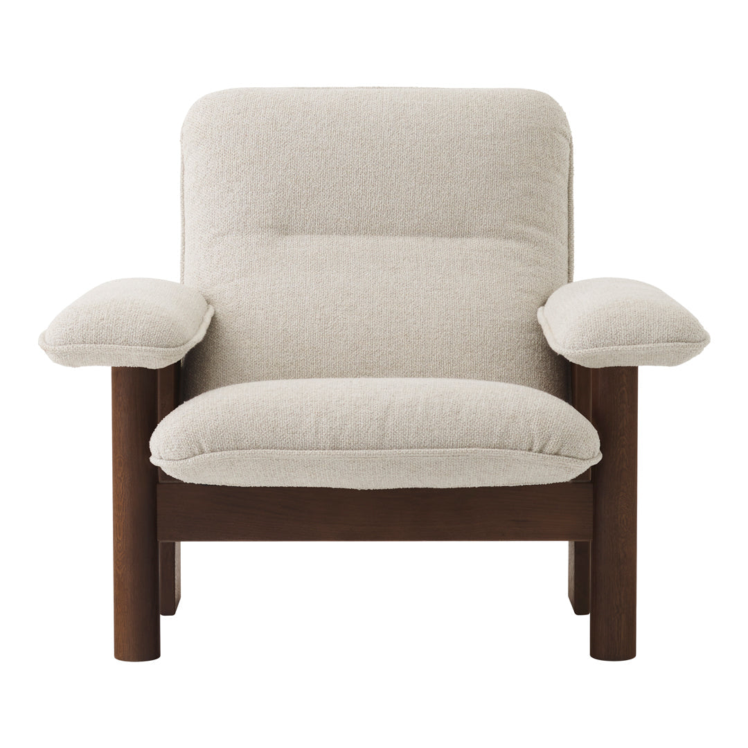 Brasilia Lounge Chair - Mid Century Modern Accent Chair for Living Room, Bedroom & Office - Comfortable Upholstered Armchair with Wooden Legs - Perfect for Relaxing, Reading & Lounging