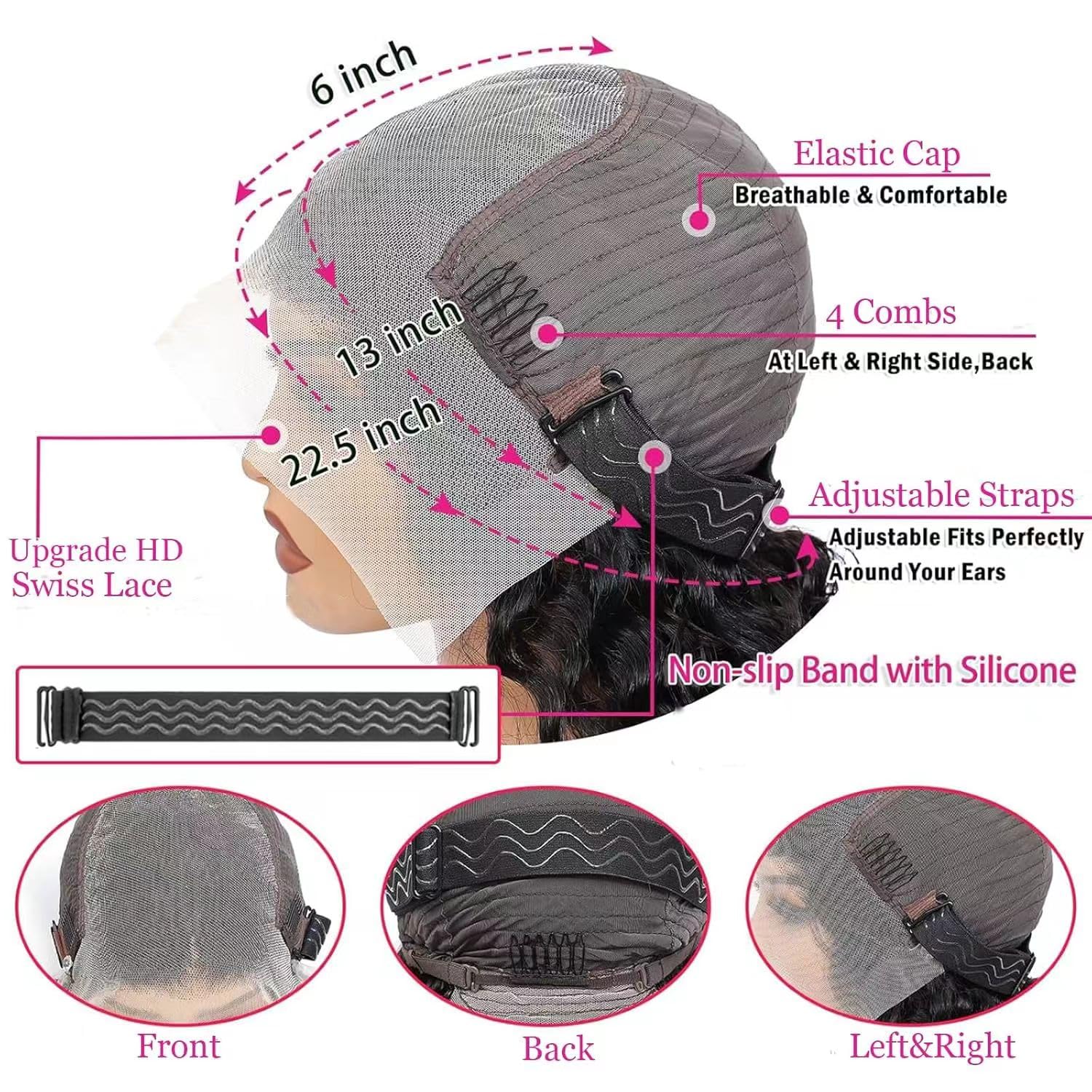 24Inch Kinky Straight Human Hair Lace Front Wig - Pre Plucked with Baby Hair, 13x6 HD Transparent Lace, 180% Density, Natural Yaki Straight Human Hair Wigs for Black Women | Perfect for Daily Wear, Parties, Cosplay & Protective Styling