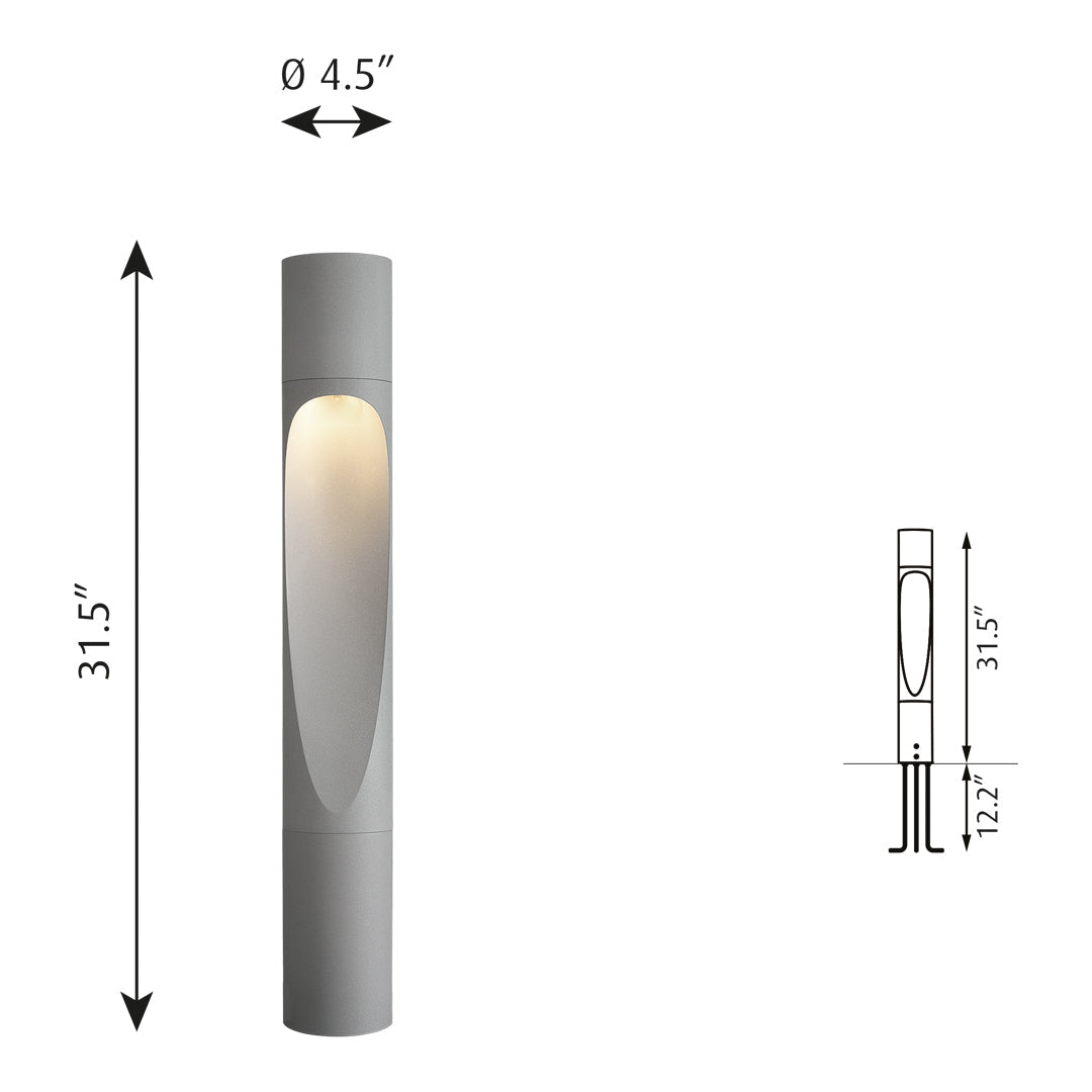 Flindt Garden Bollard Light - Outdoor LED Solar Bollard Lighting for Pathways, Driveways, and Landscaping | Weatherproof & Energy-Efficient Garden Lights for Patio, Yard, and Walkway Decor