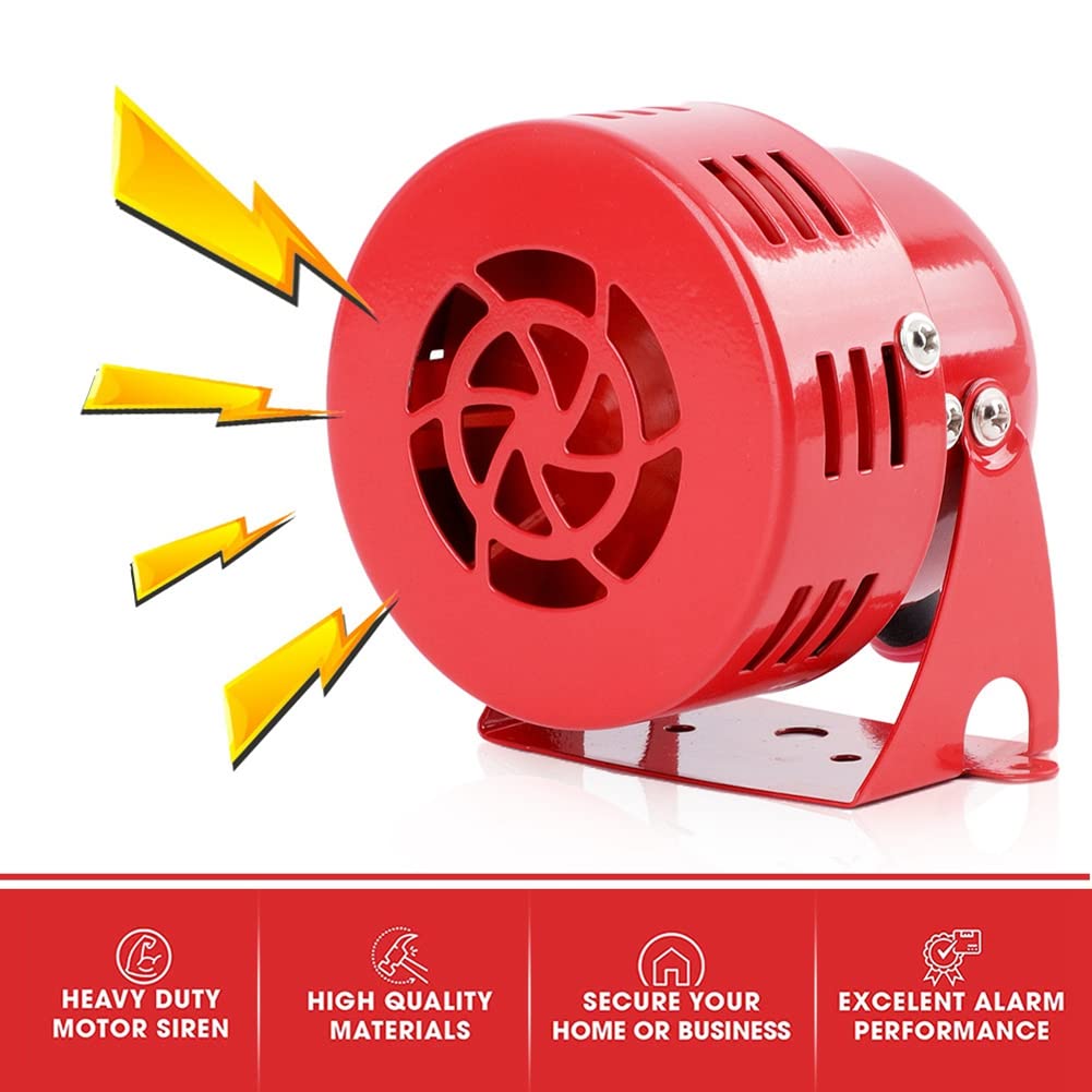 12V Aublinto Motor Alarm with 110dB Air Horn - Loud Electric Car Alarm for Vehicles, Boats & Motorcycles - Perfect for Theft Prevention & Safety Alerts