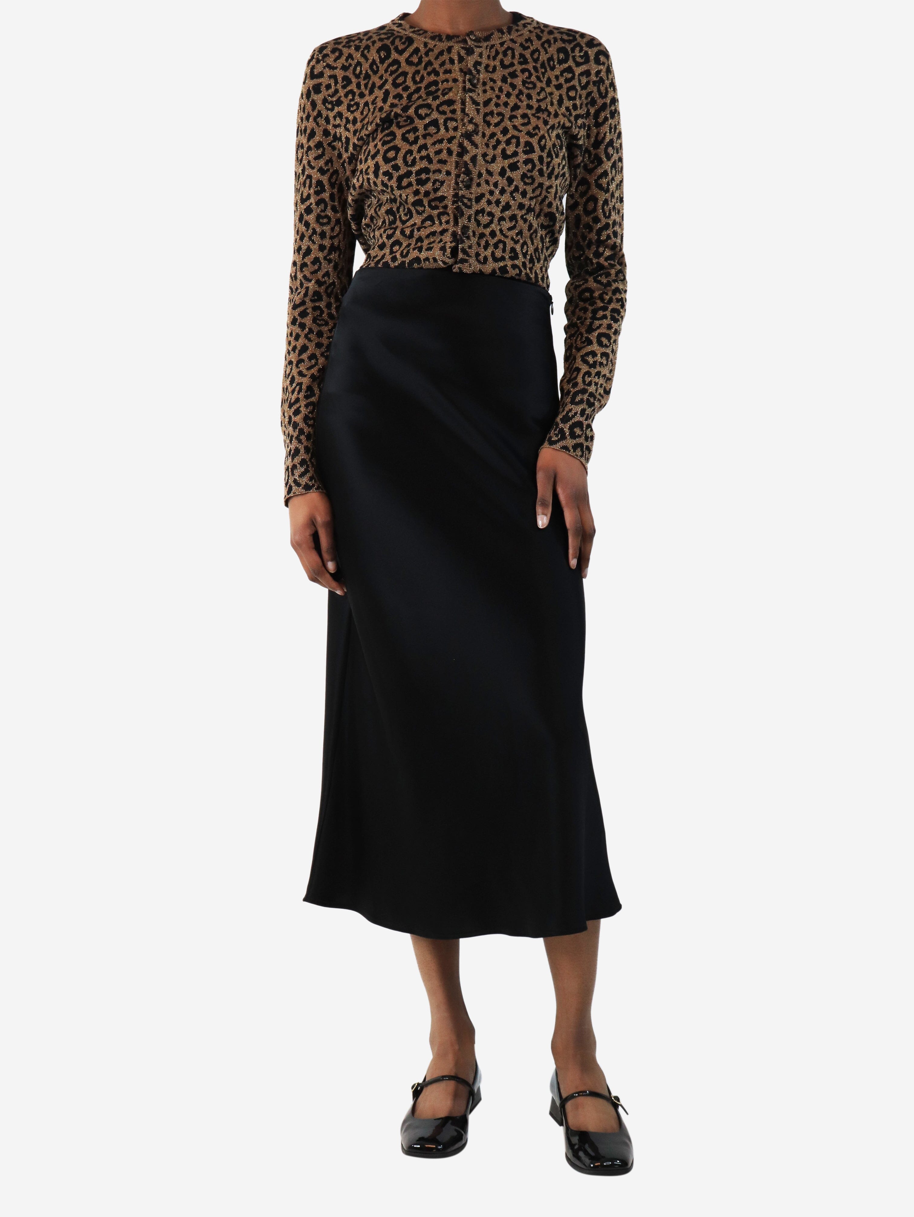 Elegant Black Satin Skirt - UK Size 6 | Women's Party & Evening Wear | Perfect for Dinners, Dates & Special Occasions