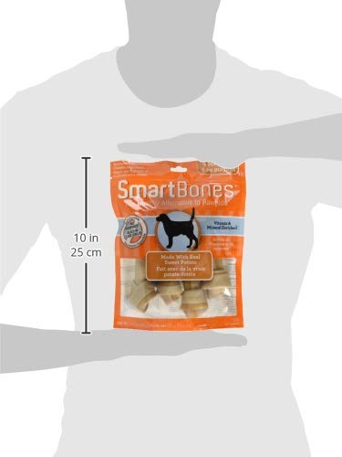 SmartBones Sweet Potato Medium Dog Chews 4 Count (11.0oz/311g) - Healthy Dental Treats for Medium Dogs - Perfect for Training, Teething & Anxiety Relief