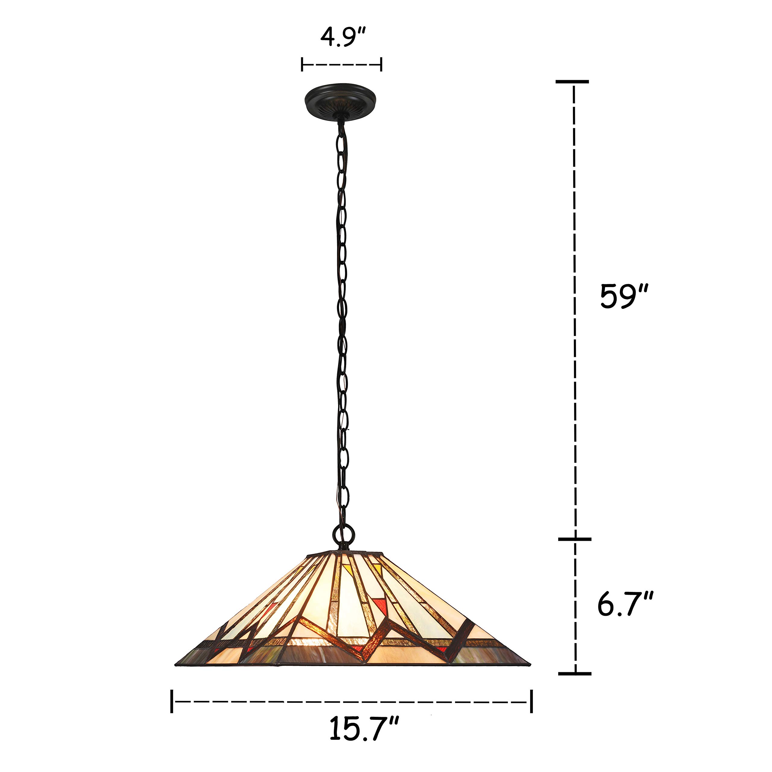 Mission 2 Light Blackish Bronze Ceiling Pendant - 16