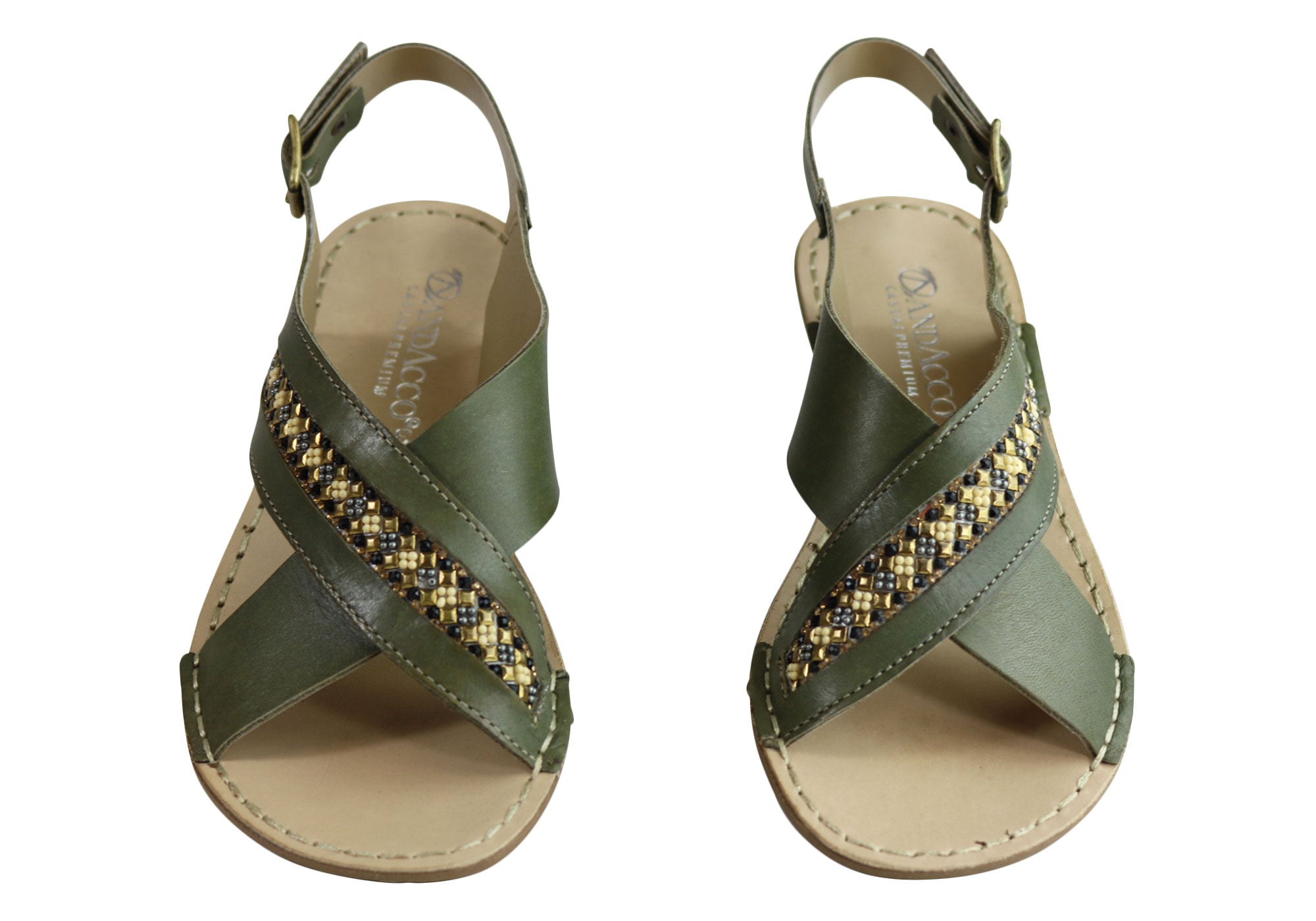 Andacco Veronique Women's Comfort Flat Leather Sandals - Handmade in Brazil - Perfect for Summer, Beach & Casual Outings