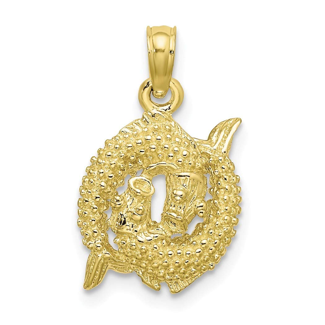 10K Gold Pisces Zodiac Pendant Necklace for Women - Elegant Astrology Jewelry Gift for Birthday, Anniversary & Valentine's Day - Perfect for Daily Wear & Special Occasions
