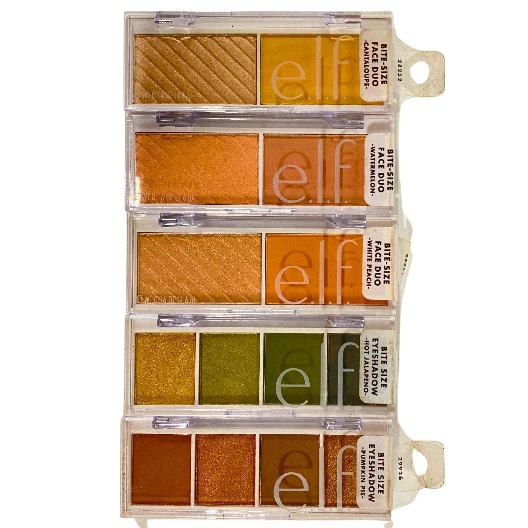 Elf Bite Size Eyeshadow & Face Duo - 100 Piece Assorted Mix Palette | Perfect for Travel, Makeup Artists & Everyday Glam Looks