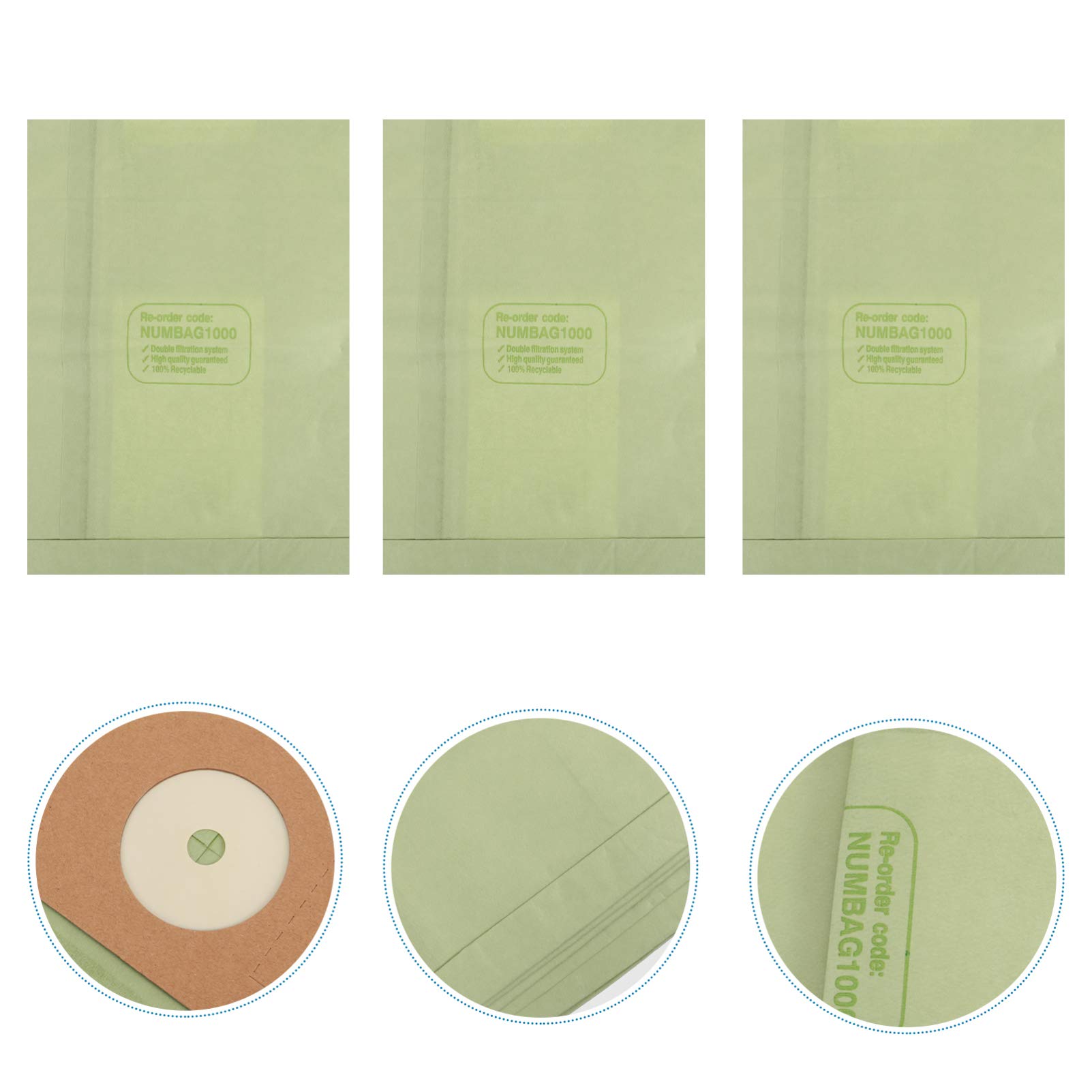 Cabilock 5-Pack Vacuum Cleaner Bags - Replacement Filtration Bags for Home Cleaning