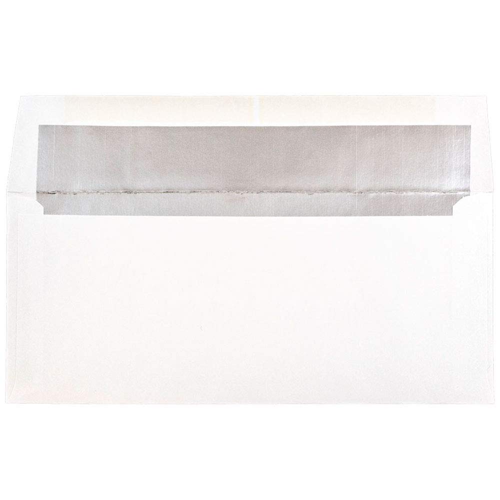 JAM PAPER #10 Silver Foil Envelopes - 250 Pack for Business & Mailing