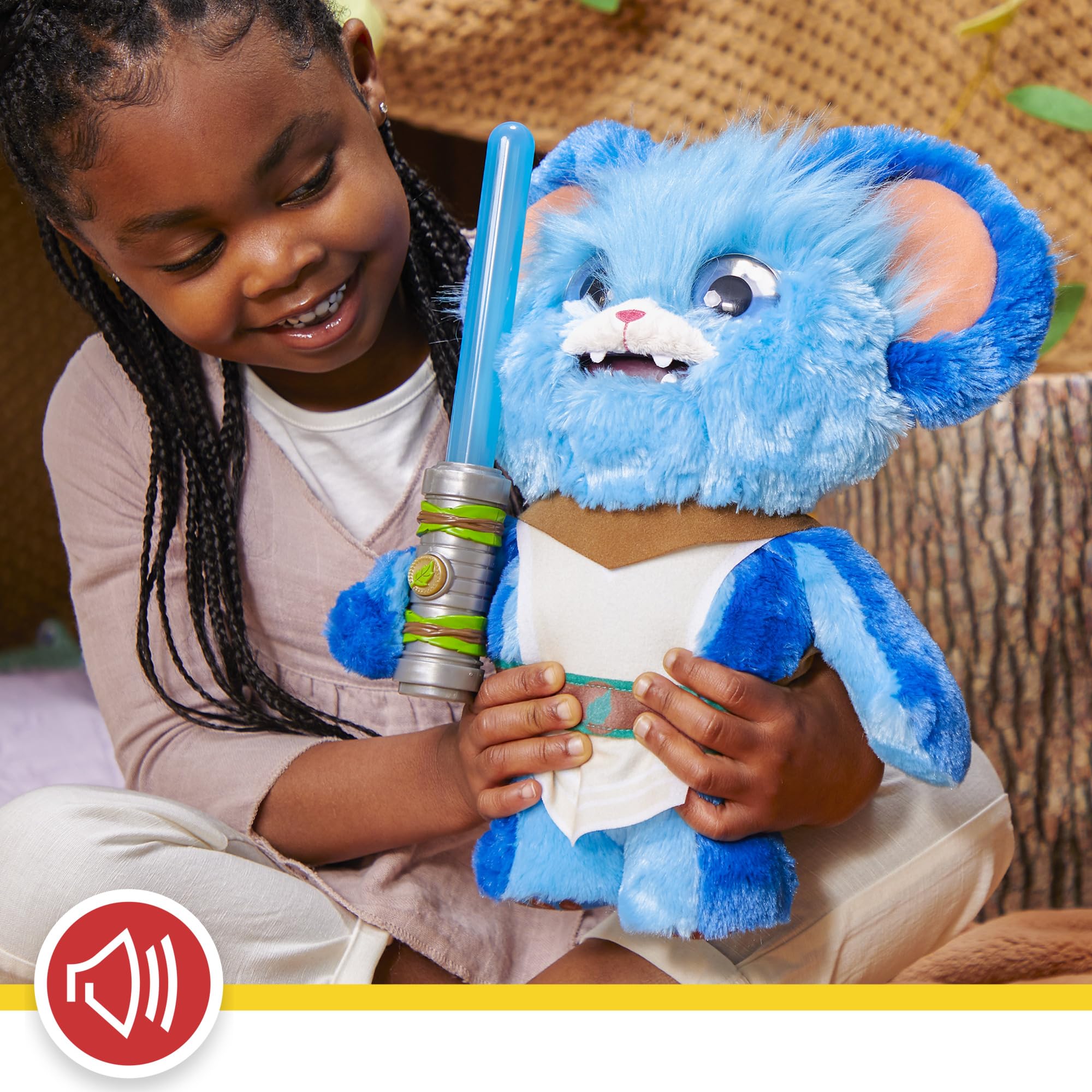 Star Wars Young Jedi Adventures Jabberin' Jedi Nubs Electronic Plush Toy with Lights & Sounds - Interactive Preschool Toy for 3 Year Old Boys & Girls - Perfect for Playtime, Storytelling & Jedi Training Fun
