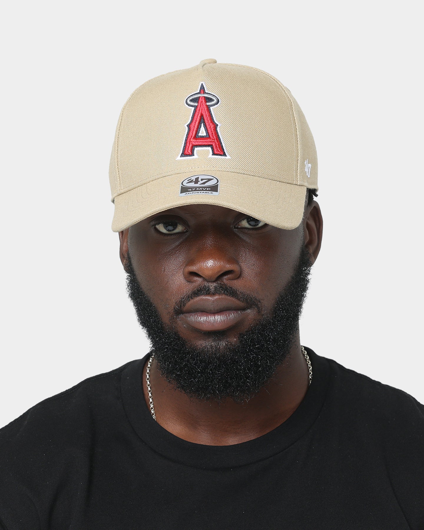 47 Brand Los Angeles Angels Replica MVP DT Snapback Khaki Hat - Official MLB Baseball Cap for Men & Women - Perfect for Games, Tailgating & Fan Collections