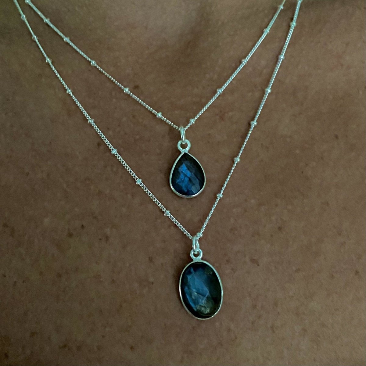 Laihas Iridescent Labradorite Necklace – Stunning Gemstone Jewelry for Women | Perfect for Parties, Weddings & Everyday Elegance