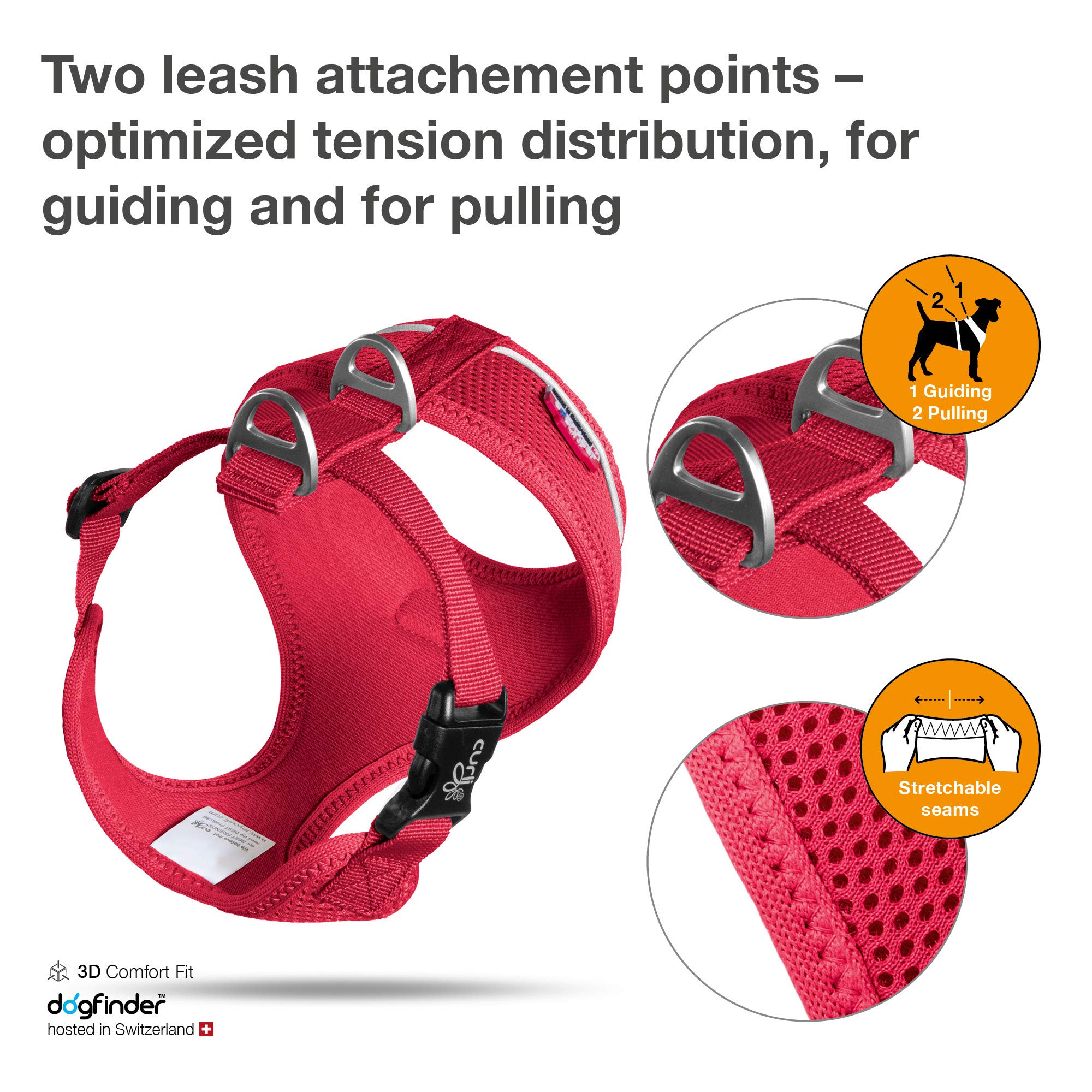 Premium Air-Mesh Dog Harness - Red, Adjustable & Breathable for Small to Medium Dogs - Perfect for Walking, Running & Outdoor Adventures