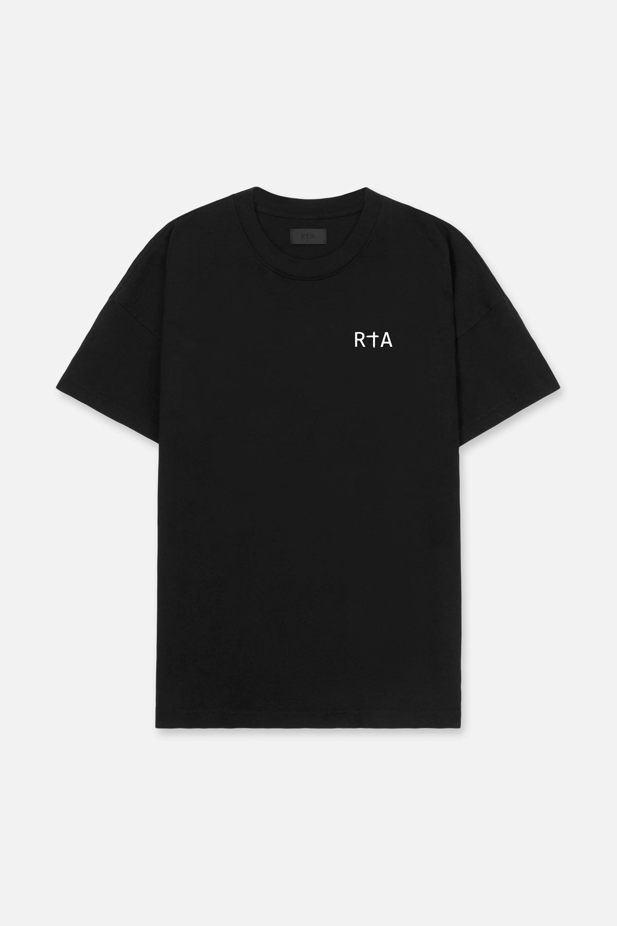 Colin Men's Short Sleeve T-Shirt with Chest Logo - Black Cotton Casual Tee for Everyday Wear, Street Style & Summer Outfits