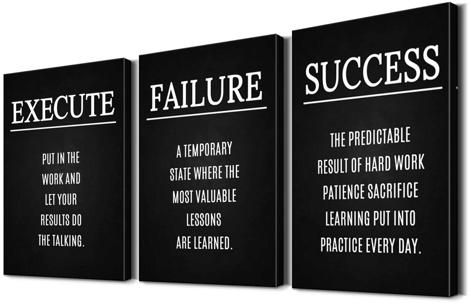 YOUHONG 3-Piece Motivational Wall Art Set - Inspirational Posters for Home & Office Decor (20