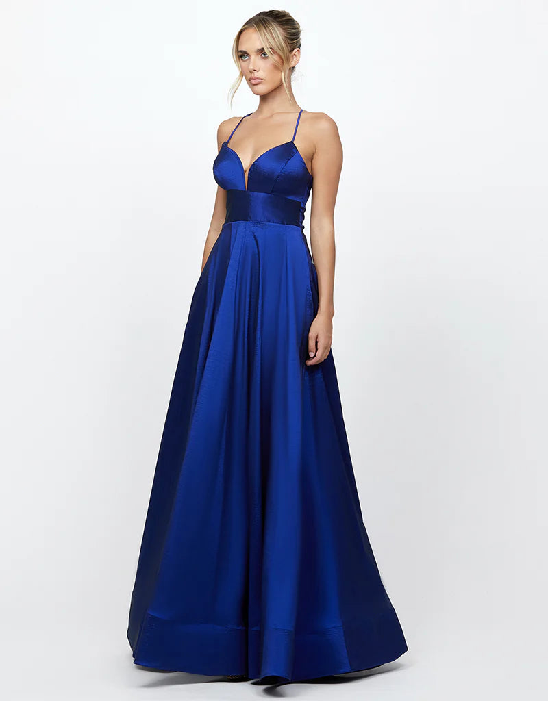 Lola Strappy Back Gown - Elegant Evening Dress for Women | Formal Gowns for Prom, Wedding, Cocktail Party & Special Occasions