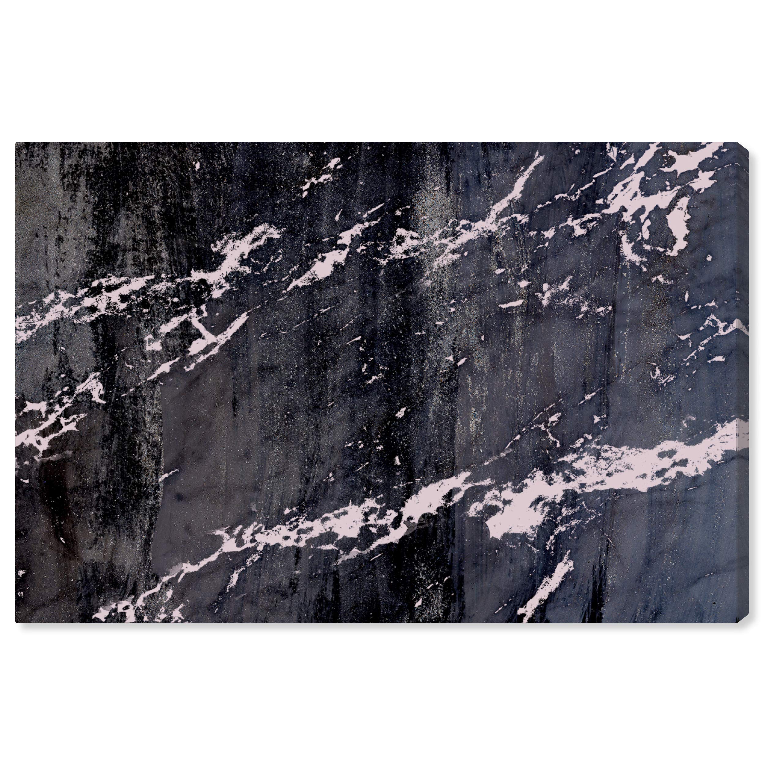 Abstract Wall Art Canvas Prints 'Alabaster and Blush' - 36x24 Inch Modern Home Decor for Living Room, Bedroom & Office - Black & White Framed Artwork by Oliver Gal Artist Co.