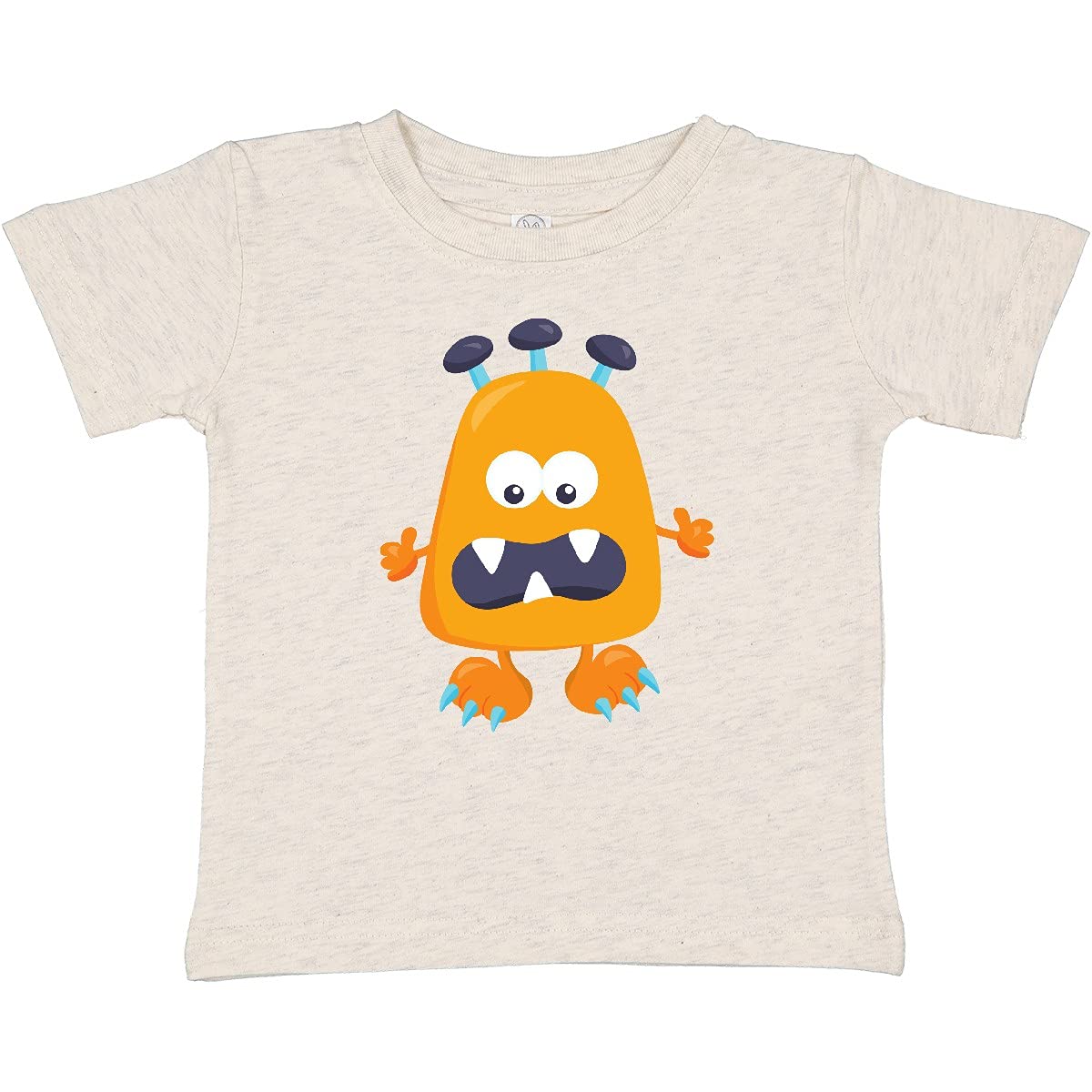 Inktastic Funny Orange Monster with Horns Baby T-Shirt - Cute Graphic Tee for Toddlers & Infants - Perfect for Playdates, Birthdays & Everyday Wear
