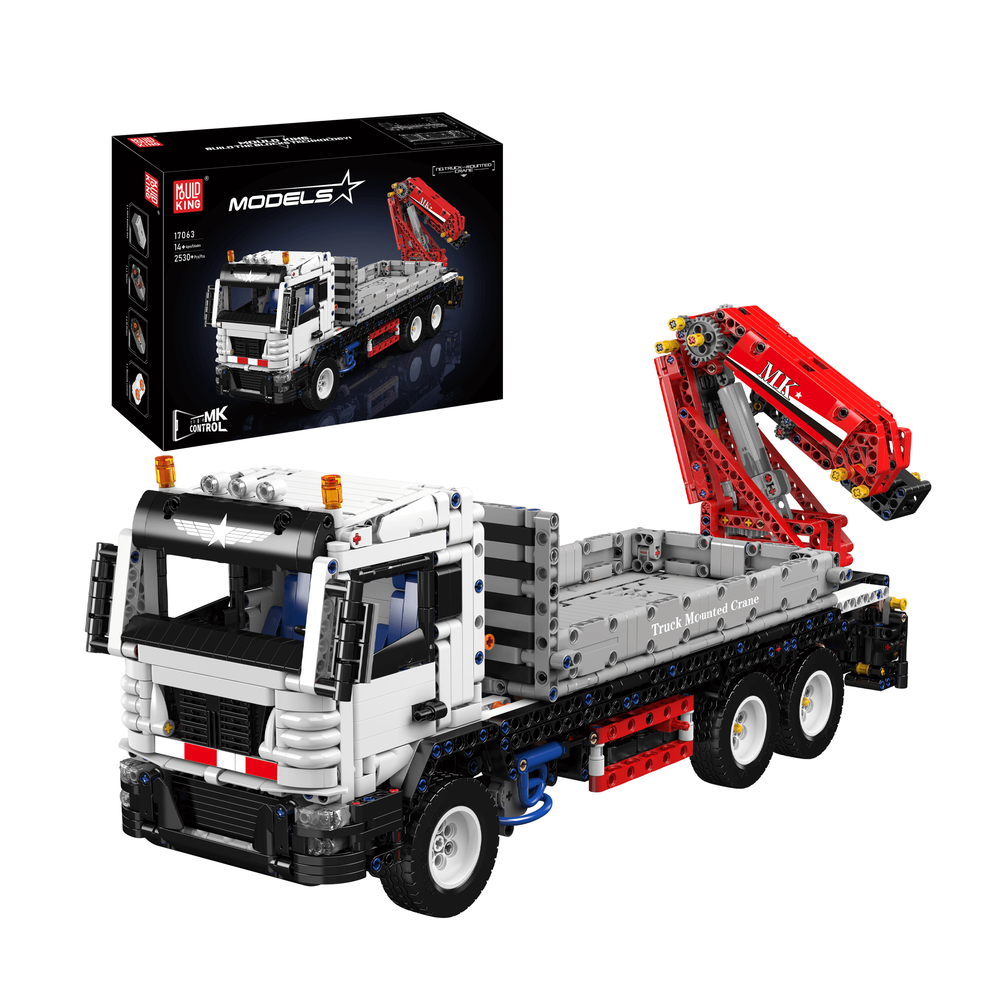 Mould King 17053 Truck Mounted Crane Building Set - 2530 Piece Construction Toy for Adults & Kids | STEM Educational Building Blocks for Engineering Enthusiasts | Perfect for Birthday Gifts & DIY Projects