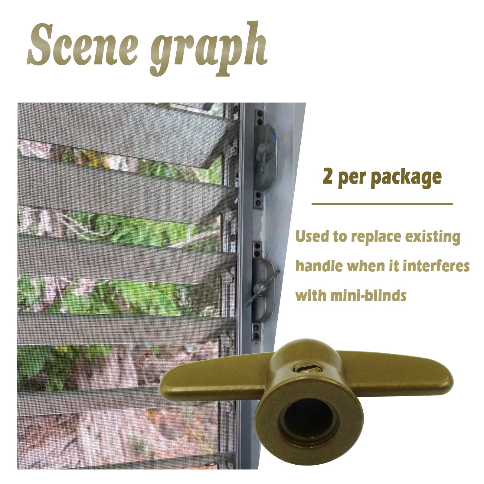 Pella Window T-Crank Handle Replacement - 3/8