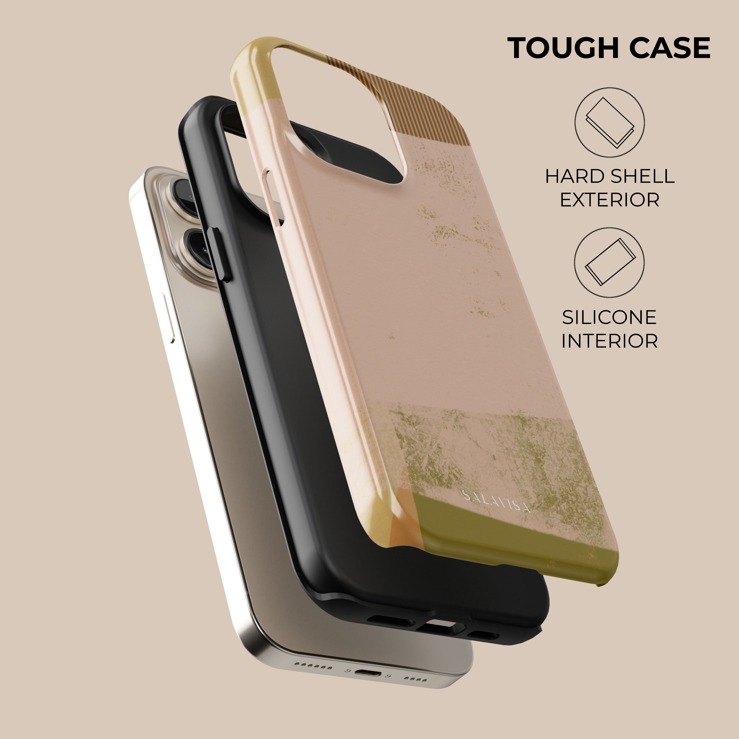 Eco-Friendly Olive Green Organic Phone Case for iPhone & Samsung - Slim Fit, Durable Protection for Everyday Use