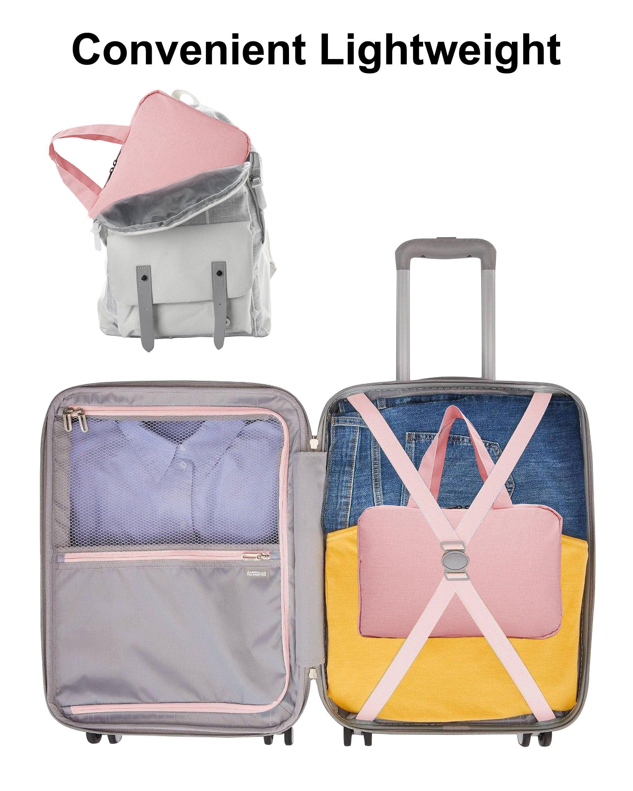 Hanging Travel Toiletry Bag - Large 3-in-1 Waterproof Cosmetic Organizer for Women & Men | Portable Makeup Bag with Hook for Shampoo, Full-Size Toiletries | Perfect for Vacation, Camping & Business Trips (Pink)
