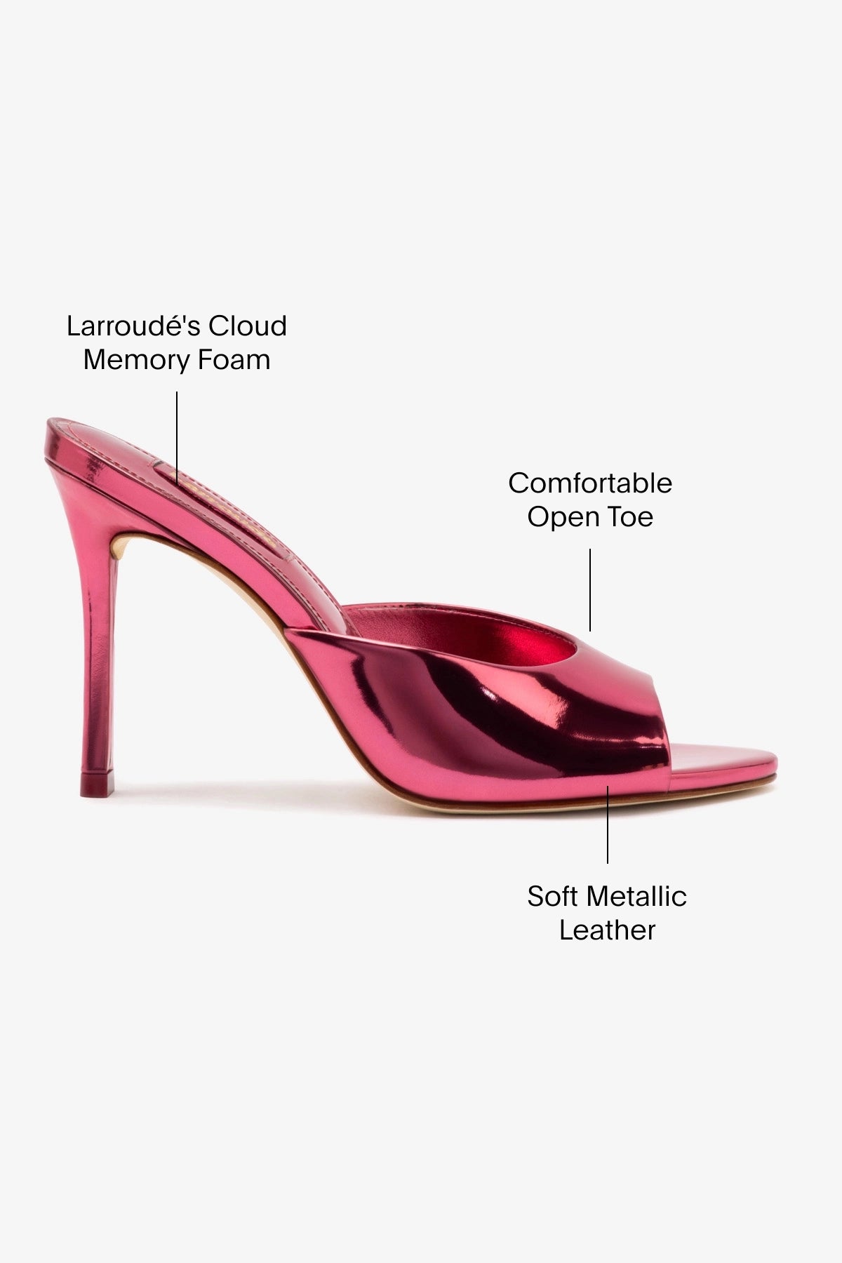 Jasmine Hi Mule Shoes in French Rose Specchio - Elegant Women's Mule Sandals for Casual Outings & Summer Parties
