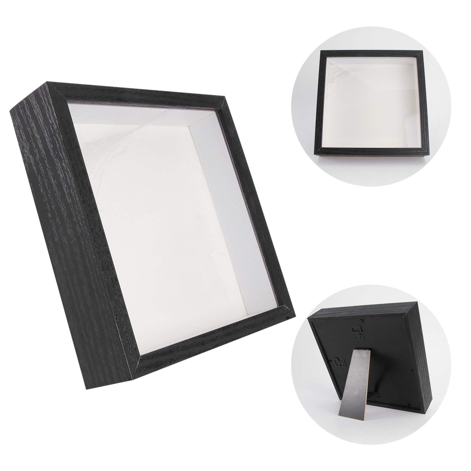 BESPORTBLE 3D Shadow Box Frame - Glass Display Case for Specimens, Medals, Preserved Flowers & Quilling Art | Black Beach Cart Style | Perfect for Home Decor, Wedding Keepsakes & Memory Preservation