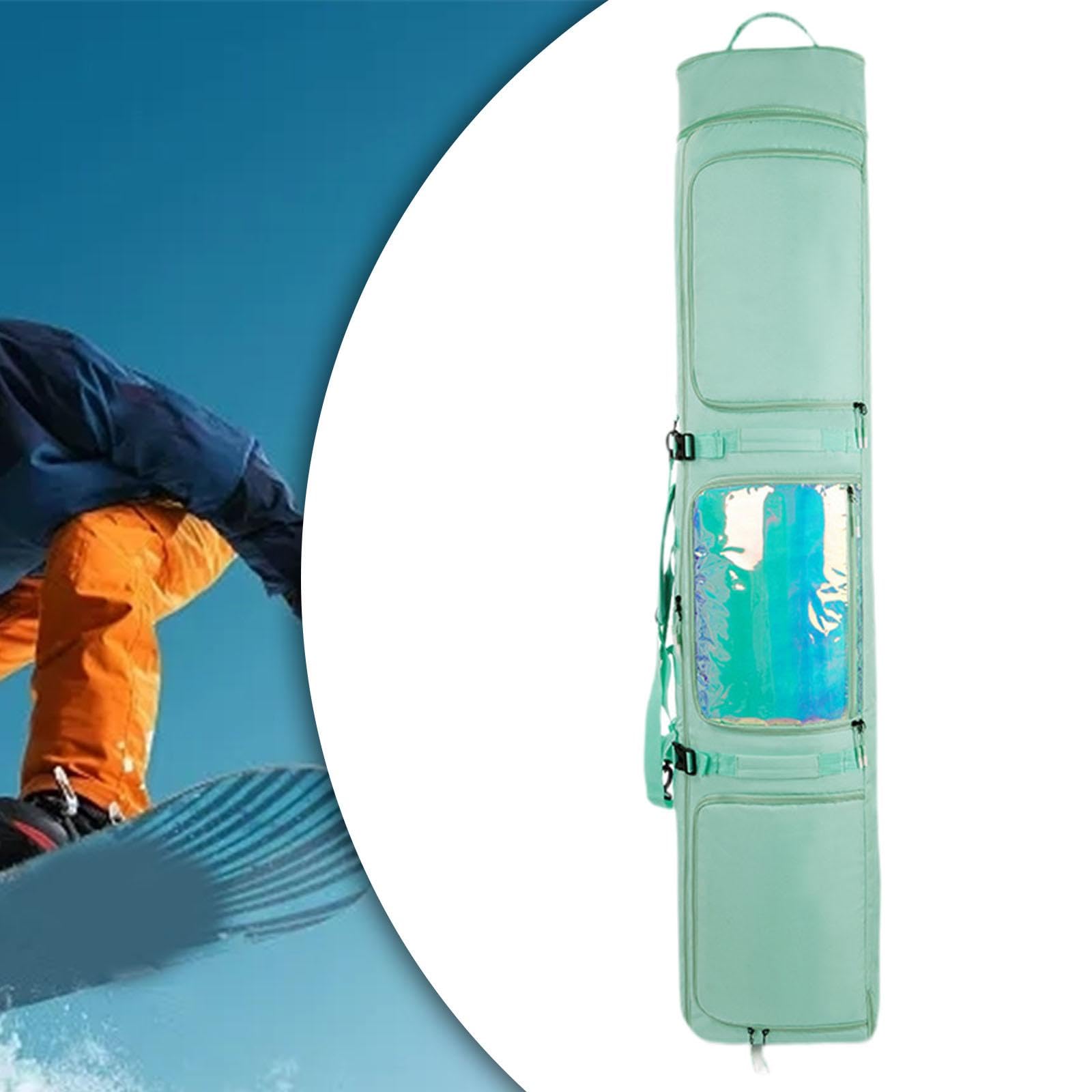 **Waterproof Wheeled Snowboard & Ski Bag with Adjustable Shoulder Straps - Durable Ski Equipment Travel Bag for Snowboarding, Skiing & Outdoor Adventures**    *(Perfect for Air Travel, Mountain Trips & Winter Sports Gear Storage)*