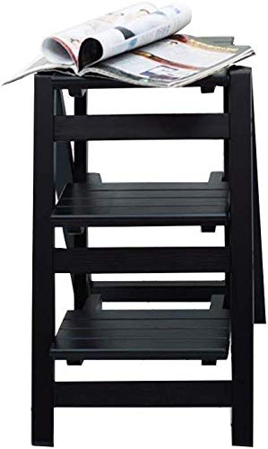 3 Step Folding Wooden Stool - Multi-Function Ladder Chair for Home, Indoor Climbing Foot Stool & Flower Stand (Color: 3 Steps) - Perfect for Kitchen, Bathroom, Kids Room & Gardening