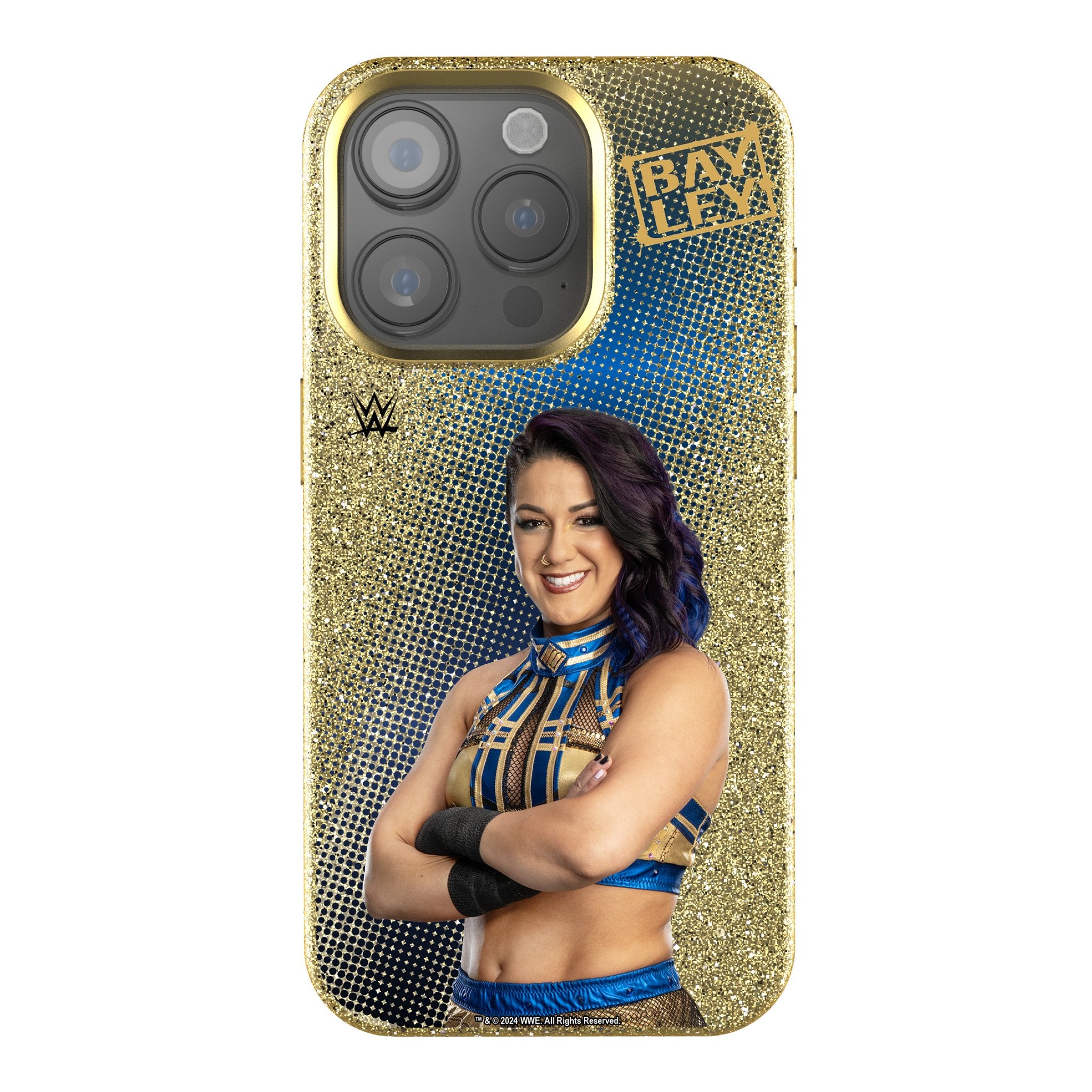 Bayley Superstar Bling Sparkle Rhinestone Phone Case for iPhone 14 Pro Max - Trendy Glamorous Protective Cover for Women Girls, Perfect for Parties, Concerts & Night Out
