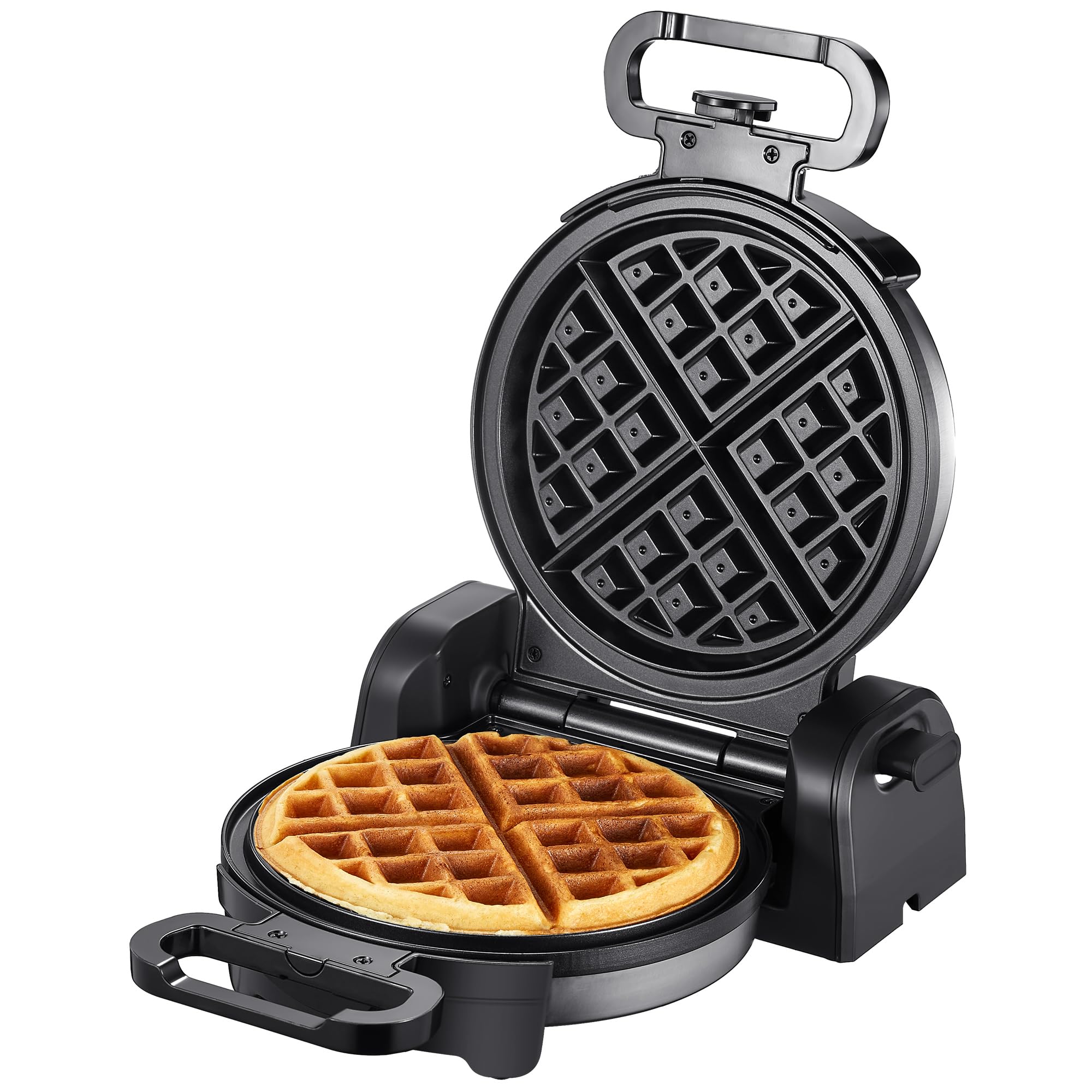 Yabano Belgian Waffle Maker with 180° Rotating Design - Non-Stick Plates, Cool-Touch Handle, 1080W Fast Heating - Perfect for Breakfast, Brunch, Snacks & Family Gatherings
