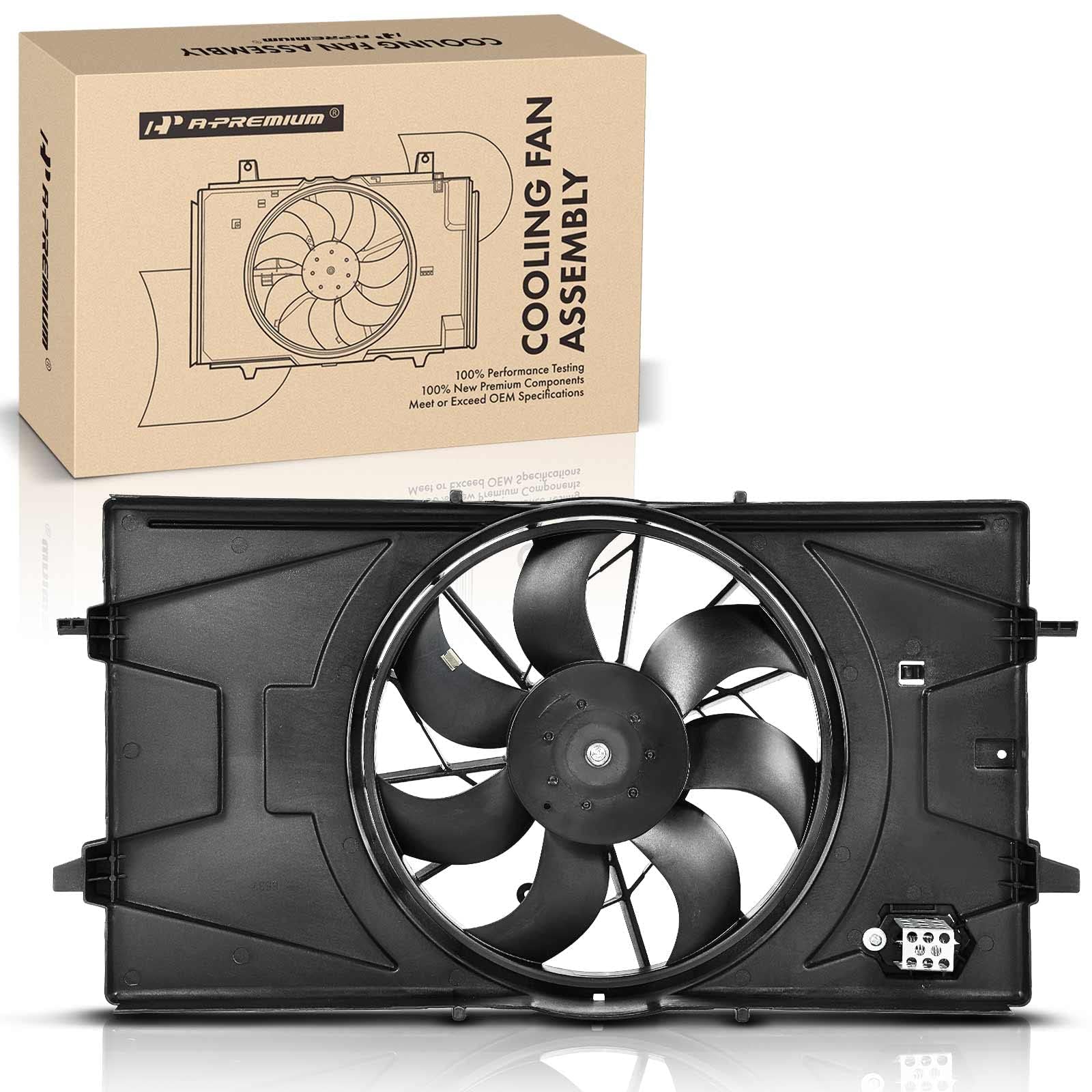Premium Engine Radiator Cooling Fan Assembly for 2006-2008 Chevrolet Cobalt, Pontiac G5 & Pursuit, Saturn Ion - 2.4L Replacement (Part# 15849644) - Perfect for Overheating Prevention & Summer Driving