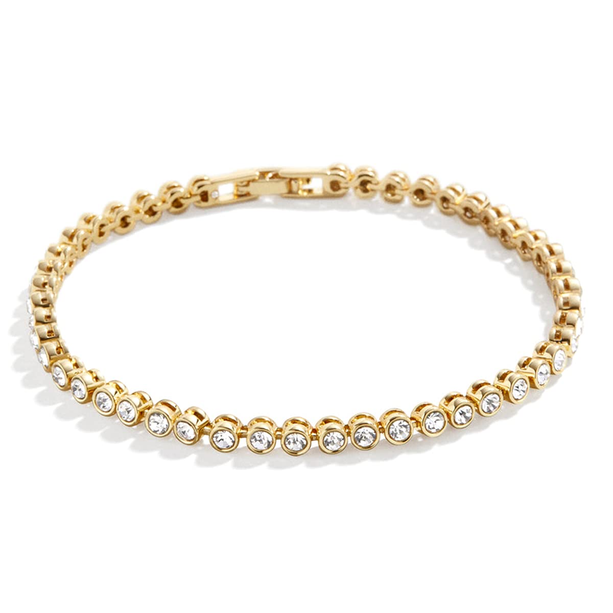 14K Gold Filled Tennis Bracelet for Women - 3mm Cubic Zirconia Classic Link Bracelet (6.15/6.75/7.15 Inch) | Elegant Jewelry Gift for Anniversary, Birthday & Special Occasions