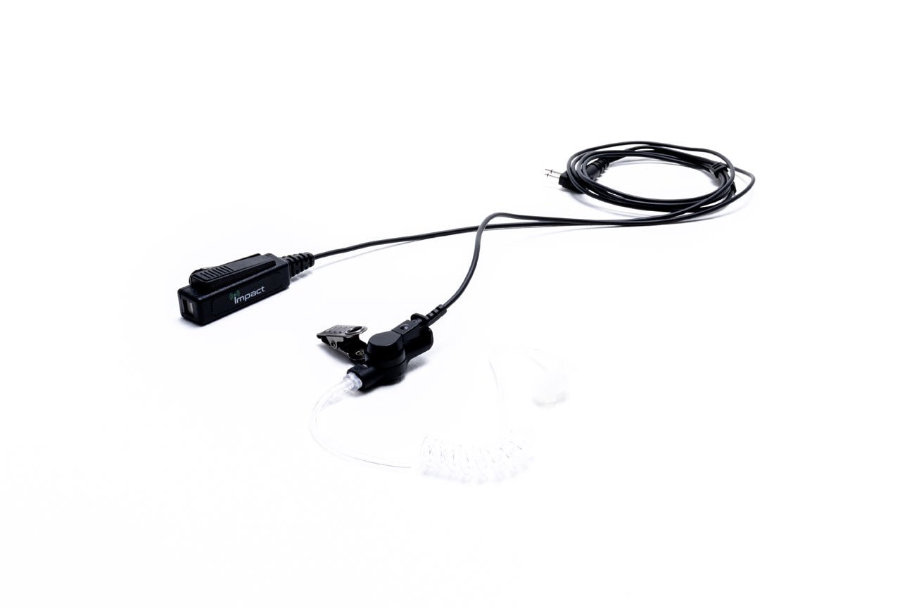 Impact Platinum P2W Surveillance Kit with Noise Cancelling & Quick Disconnect Acoustic Tube - Professional Earpiece for Security, Law Enforcement & Covert Operations (K2 P2W AT1 NC)