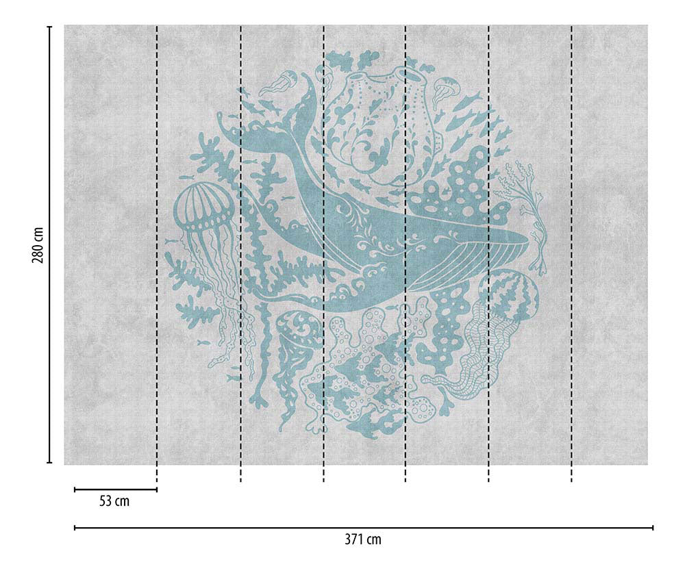 The Wall Whale Motif - Unique Home Decor for Coastal & Nautical Theme Rooms | Perfect for Beach House, Living Room, or Office Wall Art