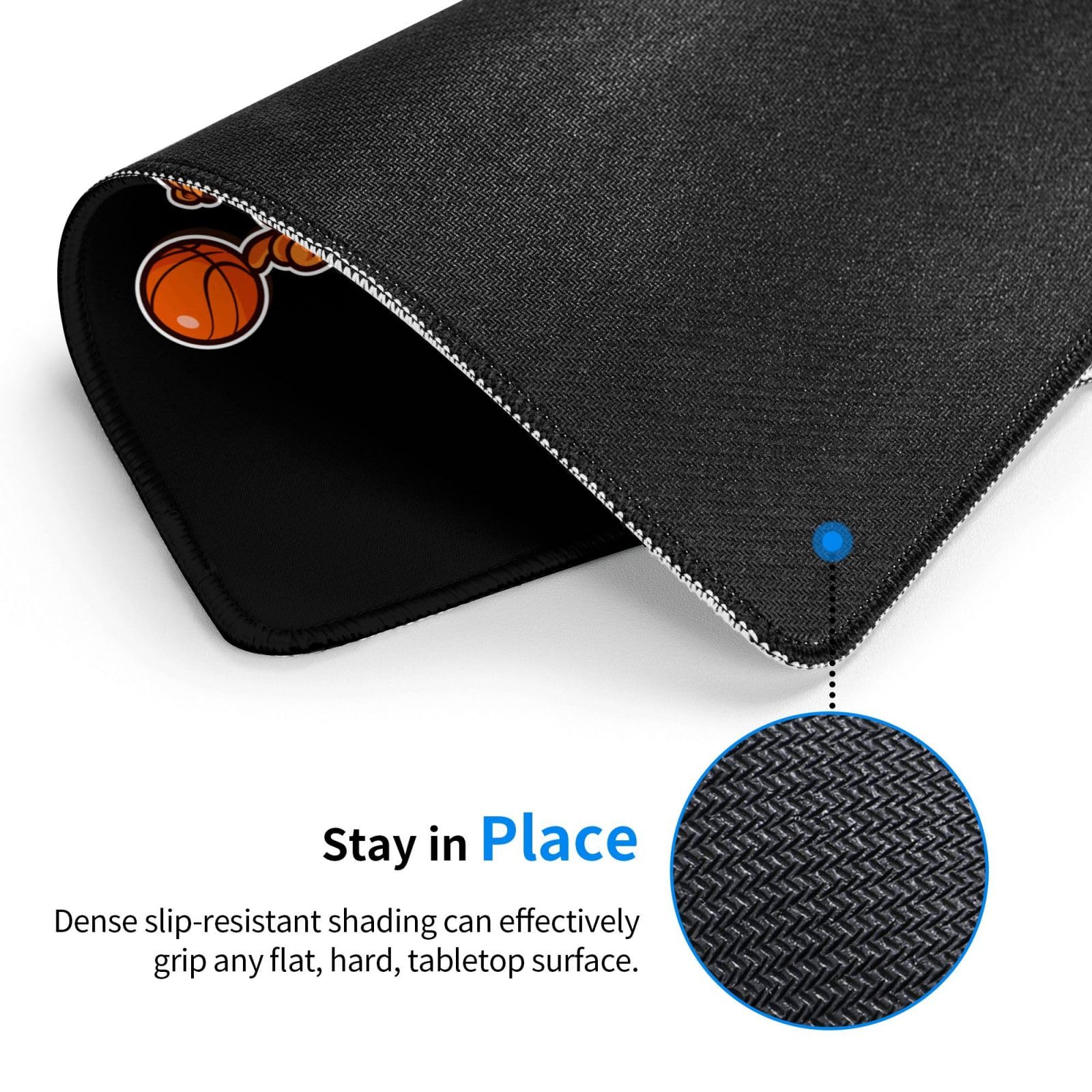 Tiger Athletes Non-Slip Rubber Base Mouse Pad - Waterproof 10x12 Inch Gaming & Office Mousepad for Laptop & PC - Perfect for Work, Gaming & Home Office Use
