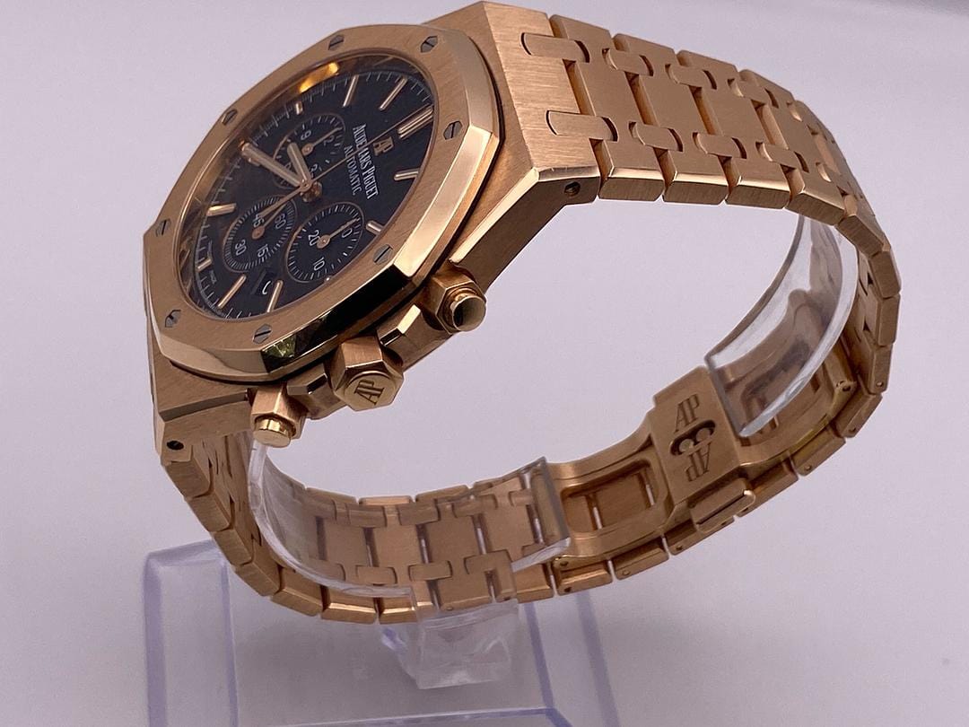 Audemars Piguet Royal Oak 26320OR Chronograph Watch - 18K Rose Gold Case, Black Dial, Luxury Men's Timepiece for Business & Formal Occasions