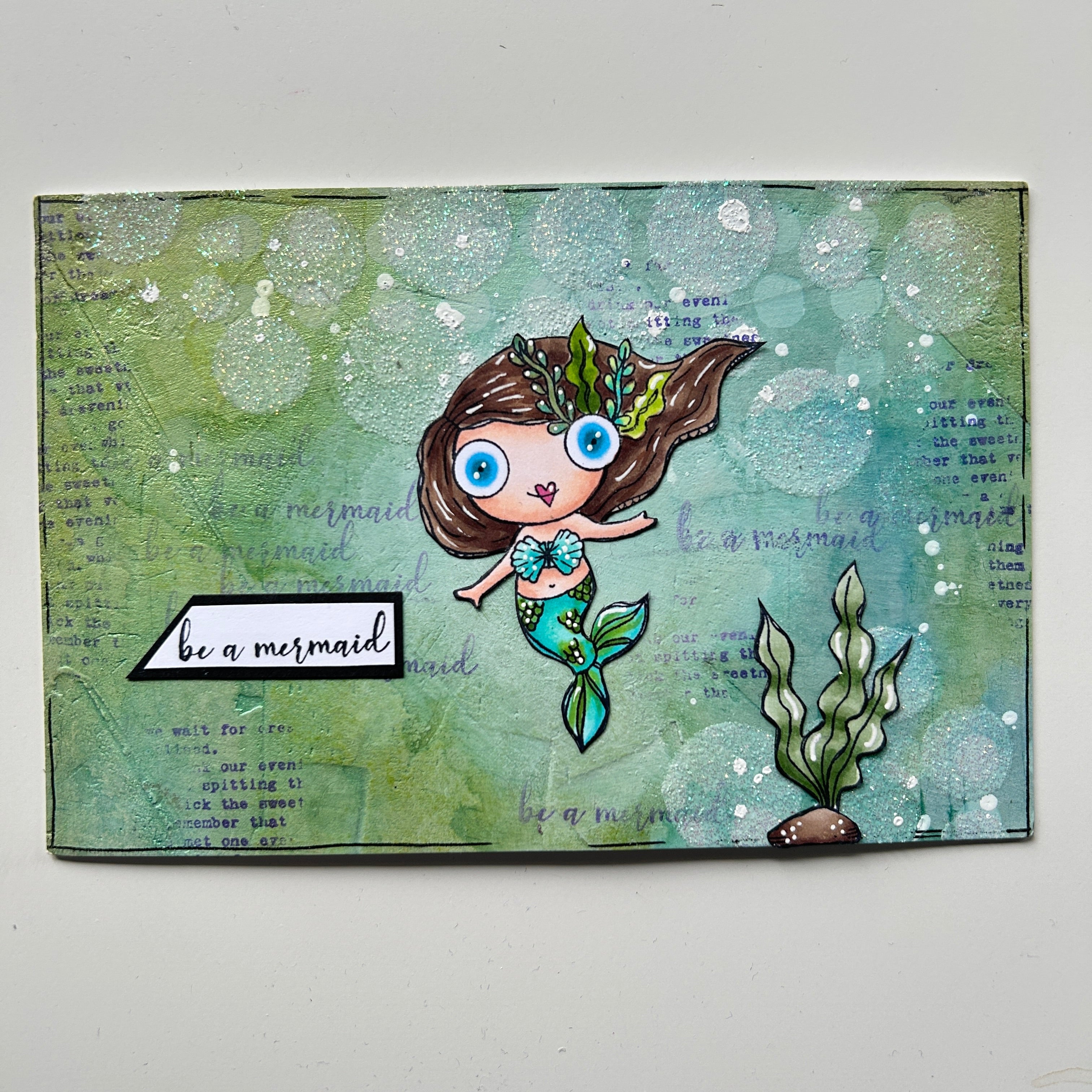 AALL and Create Stamp Set 852 - Be A Mermaid - DIY Scrapbooking & Card Making Stamps for Creative Projects