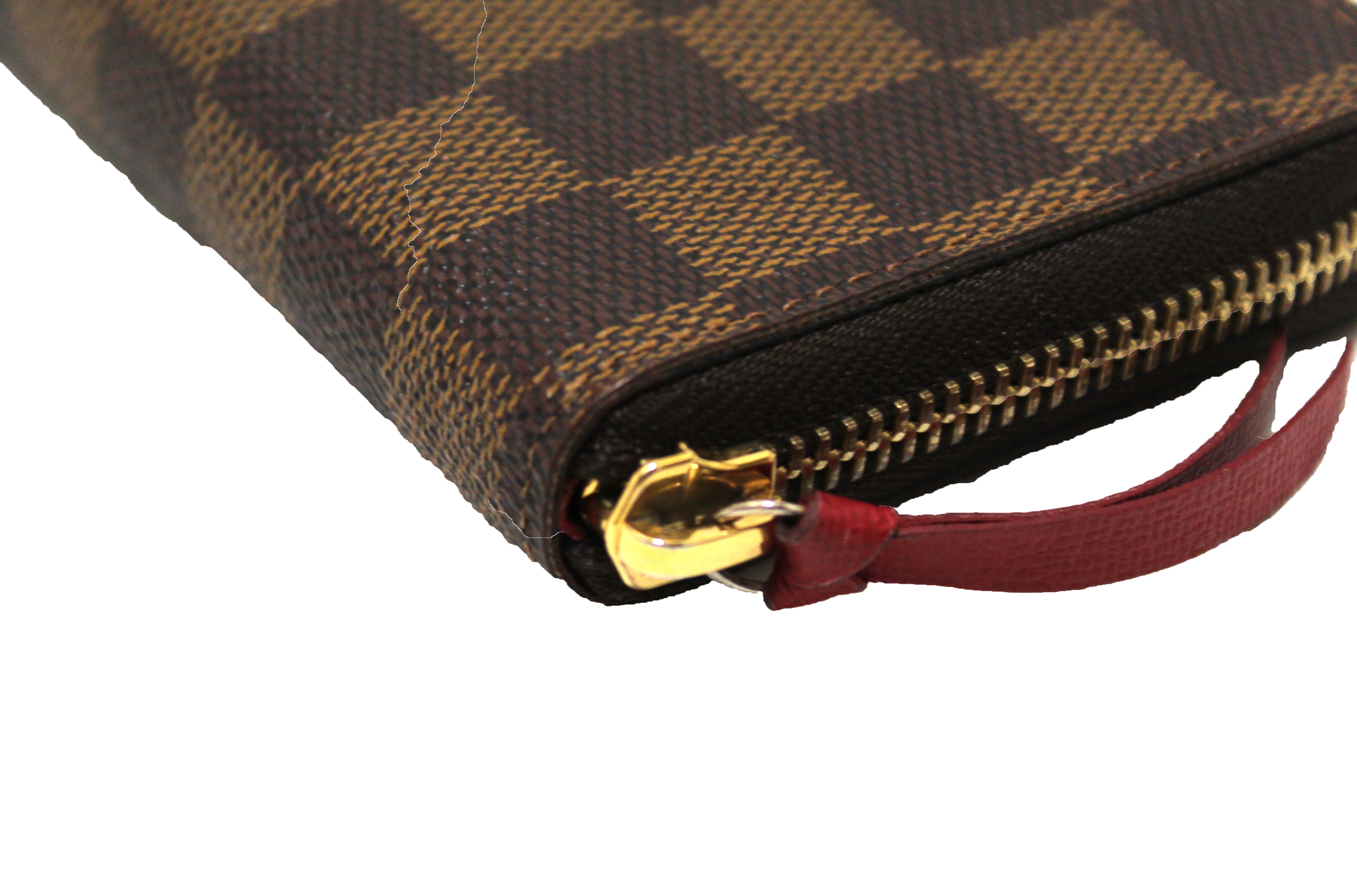 Authentic Louis Vuitton Damier Ebene Canvas Clemence Zippy Wallet for Women - Luxury Designer Compact Zip Around Wallet - Perfect for Everyday Use, Travel & Gift Giving