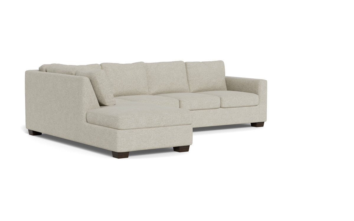 Track 121 Left Chaise Sleeper Sectional Sofa - Modern L-Shaped Convertible Couch with Pull-Out Bed for Living Room, Guest Room & Small Spaces