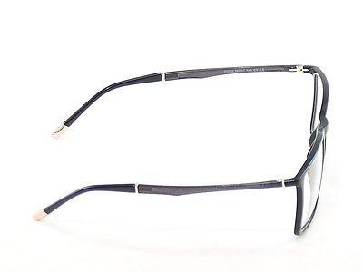 Zellini Z2003 C3 Black Plastic Eyeglasses Frame - Handmade in Italy - 56-17 Size - Stylish & Durable for Work, Reading & Fashion