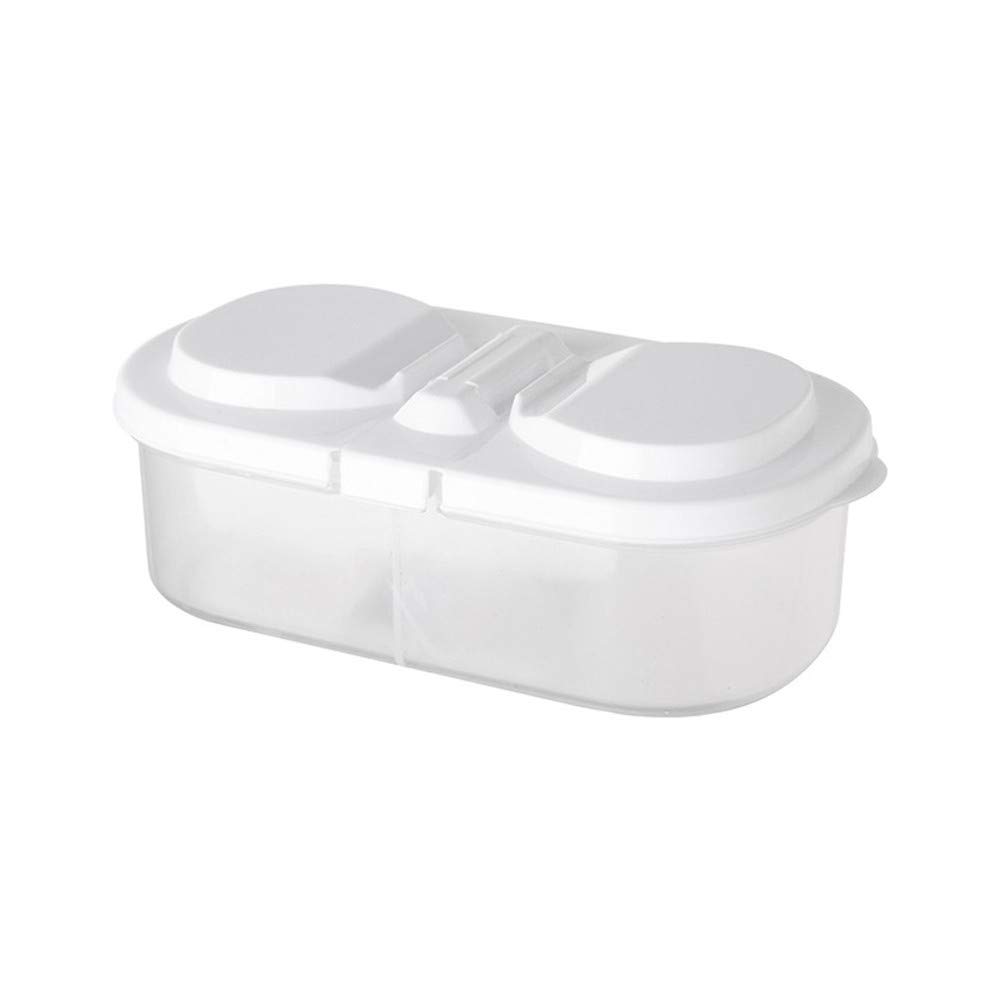 LOKODO Airtight Double-Grid Food Storage Container with Lid - Perfect for Organizing Grains, Candy, Spices, and Dry Goods | Ideal for Kitchen Pantry, Camping, and Meal Prep