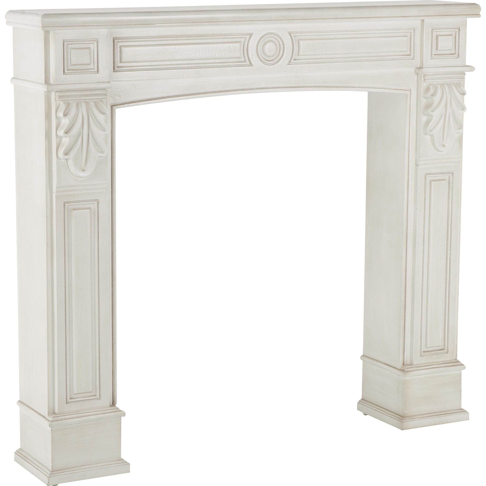 White Alfredo Fireplace Mantel - Elegant Home Decor for Living Room, Bedroom & Cozy Spaces