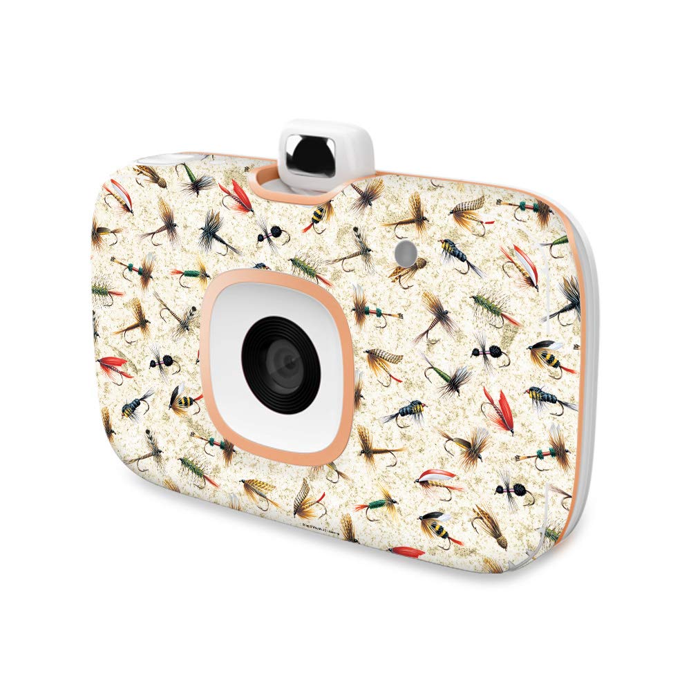MightySkins Vinyl Decal Wrap Cover for HP Sprocket 2-in-1 Photo Printer - Fishing Flies Design | Protective & Durable Skin | Easy to Apply & Remove | Made in USA | Perfect for Travel, Home, Office & Gift Giving