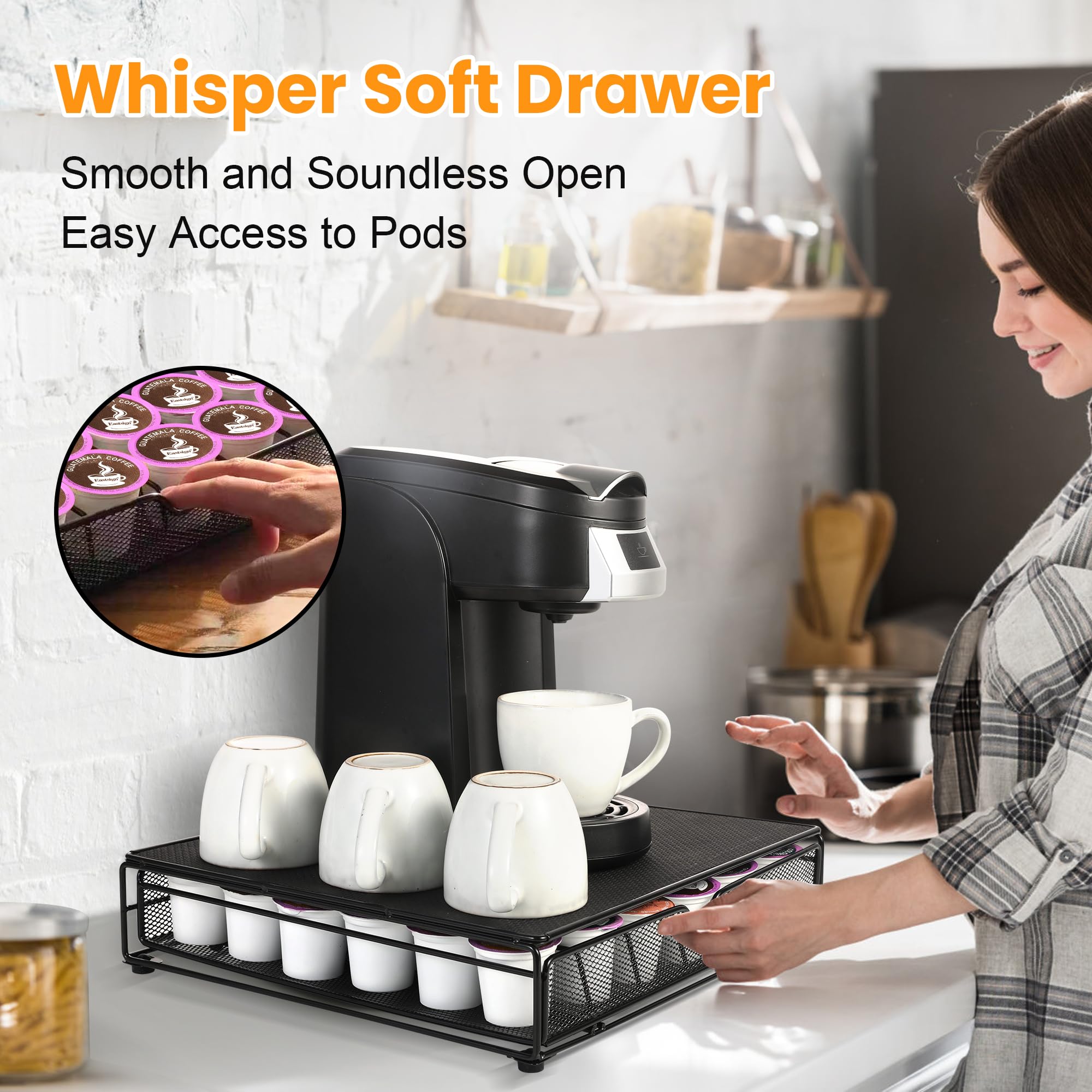 K-Cup Coffee Pod Holder - 36 Pod Storage Organizer for Home & Office