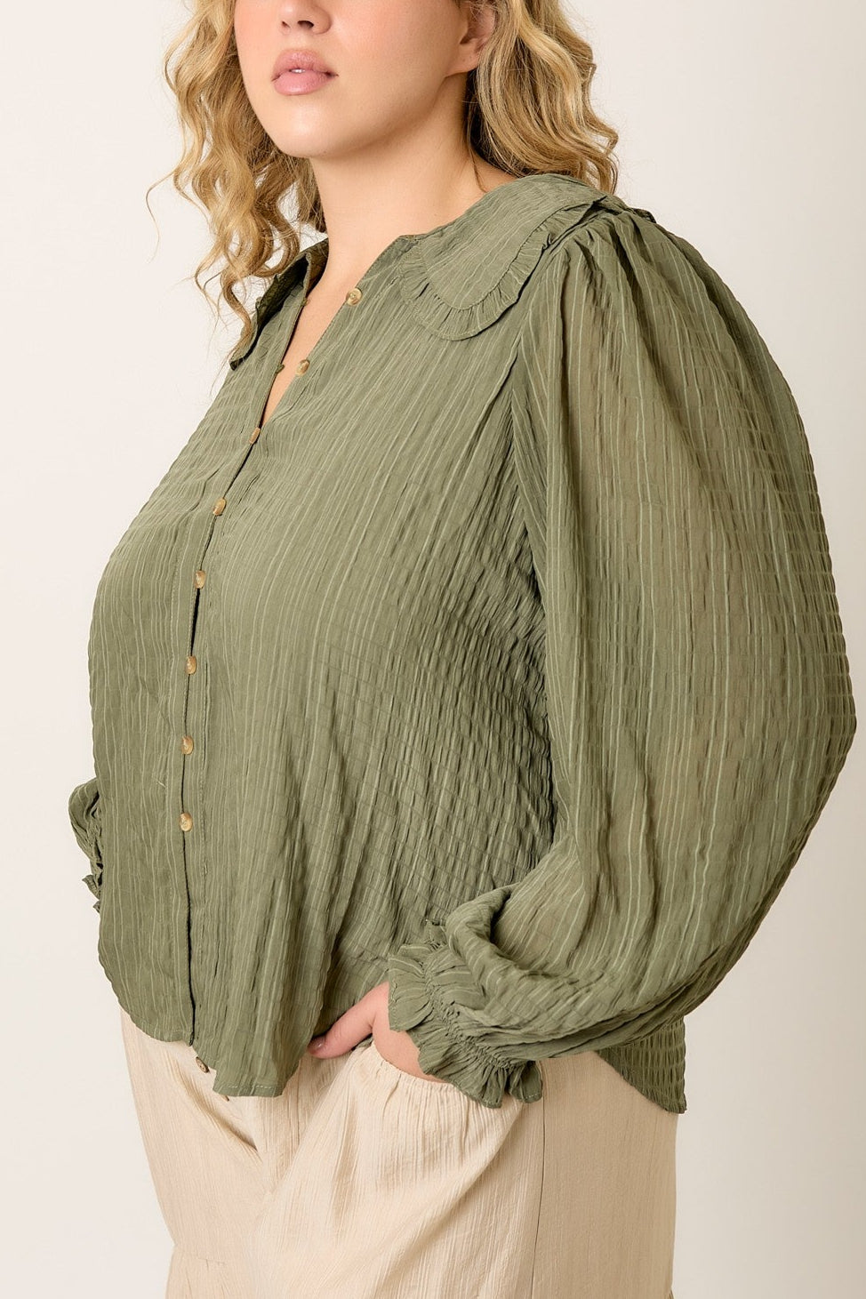 Ready To Go Blouse | Women's Casual Long Sleeve Tops | Perfect for Office, Date Night & Travel